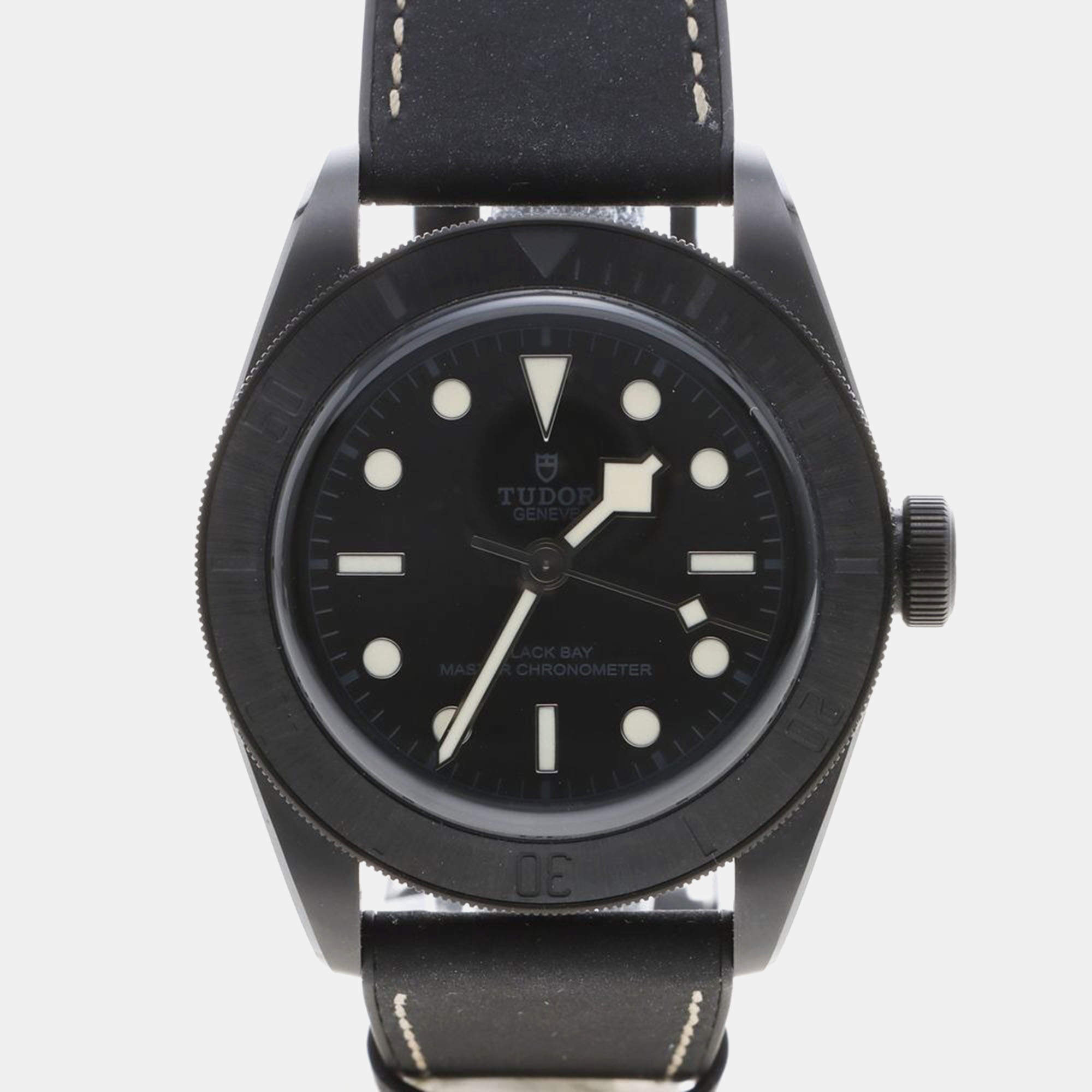 Pre Owned Tudor Black Bay Ceramic 79210CNU Automatic Ceramic Men's Wristwatch 41 mm