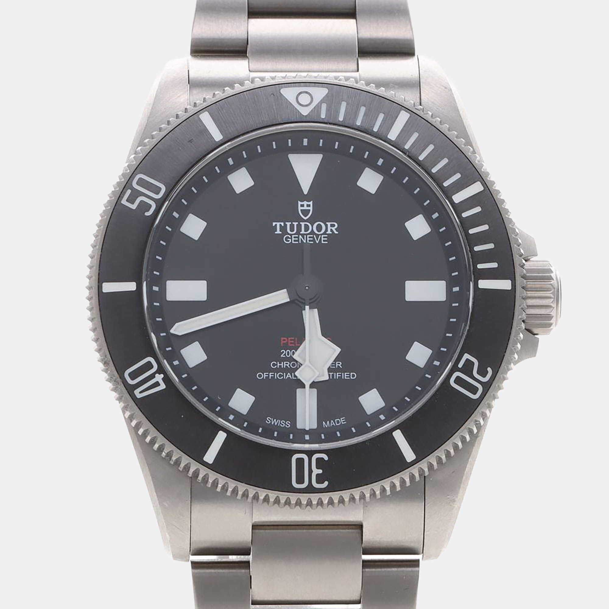 مملوكة مسبقًا Tudor Pelagos 25407N Automatic Black Titanium Men's Wristwatch 39mm