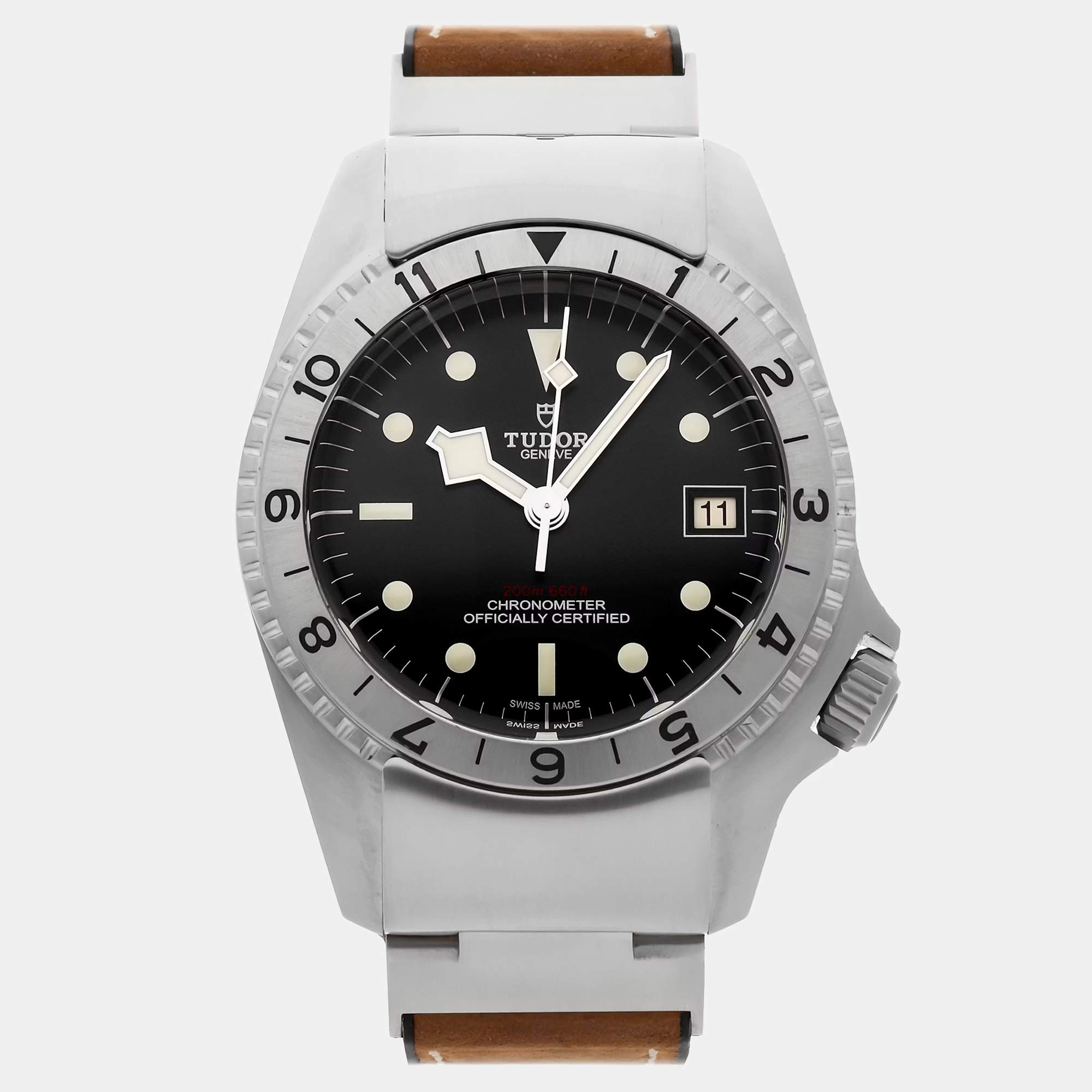 Pre Owned Pre-Owned Tudor Black Bay P01 70150 Black Automatic Stainless Steel Men's Wristwatch 42 MM