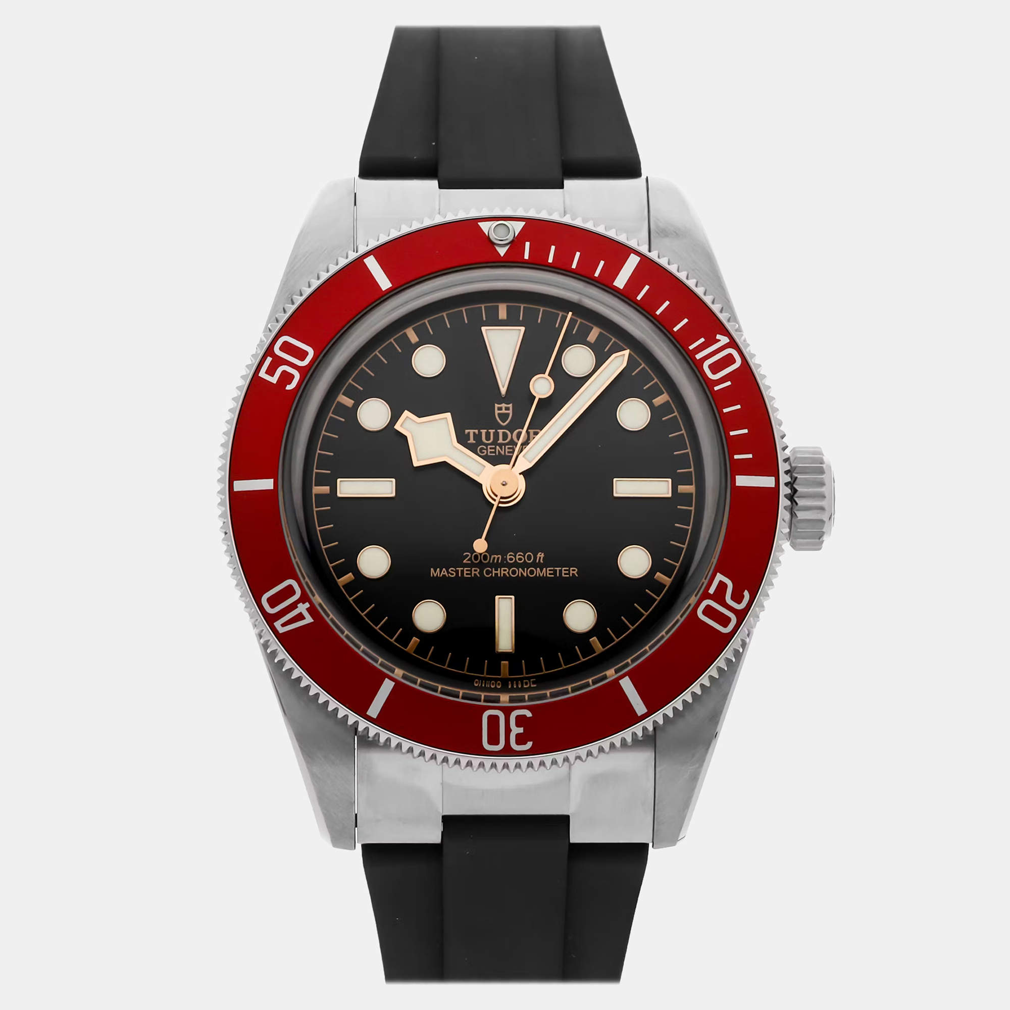 مملوكة مسبقًا Pre-Owned Tudor T79220 Black Automatic Stainless Steel Men's Wristwatch 41 MM