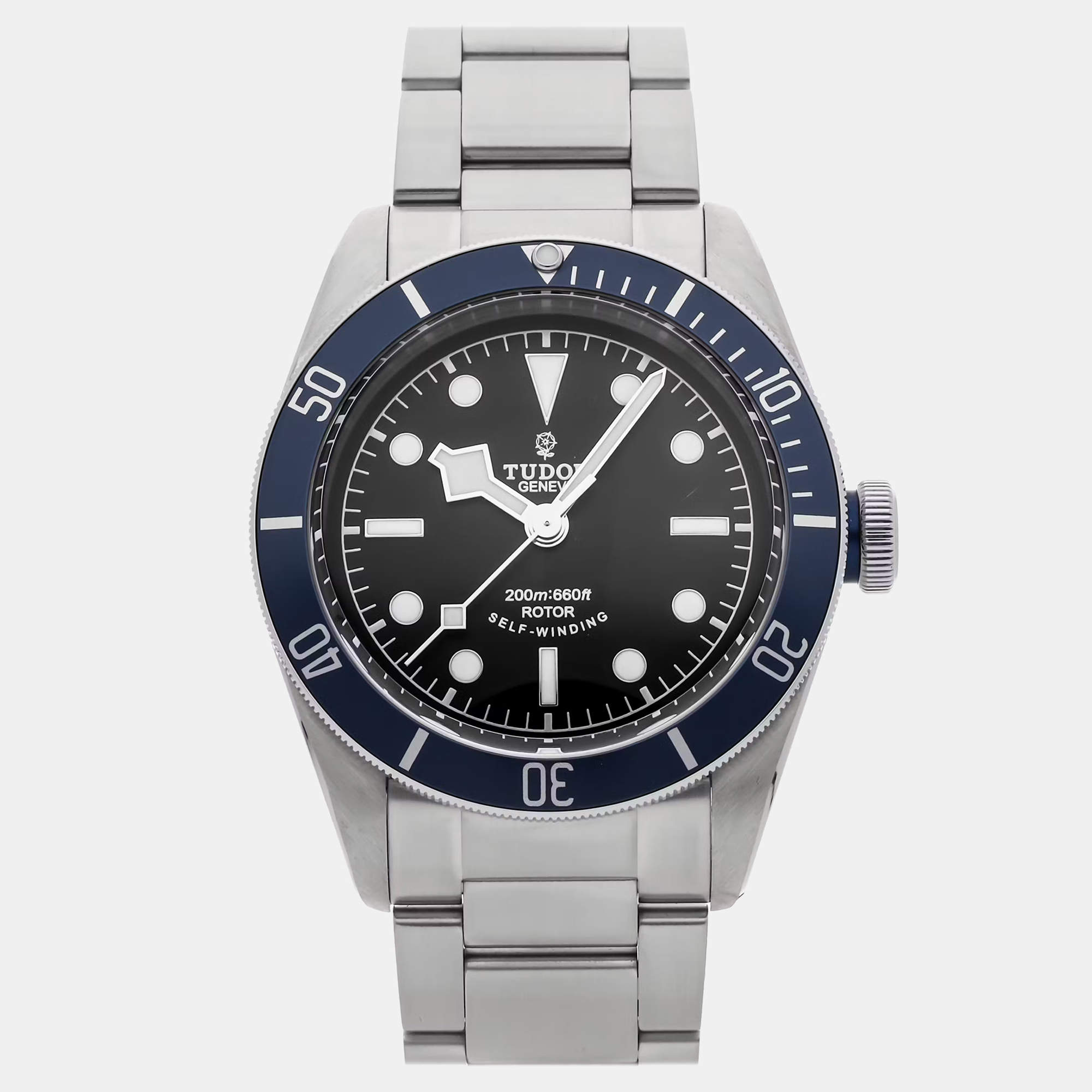 مملوكة مسبقًا Pre-Owned Tudor Heritage Black Bay M79220B Black Automatic Stainless Steel Men's Wristwatch 41 MM