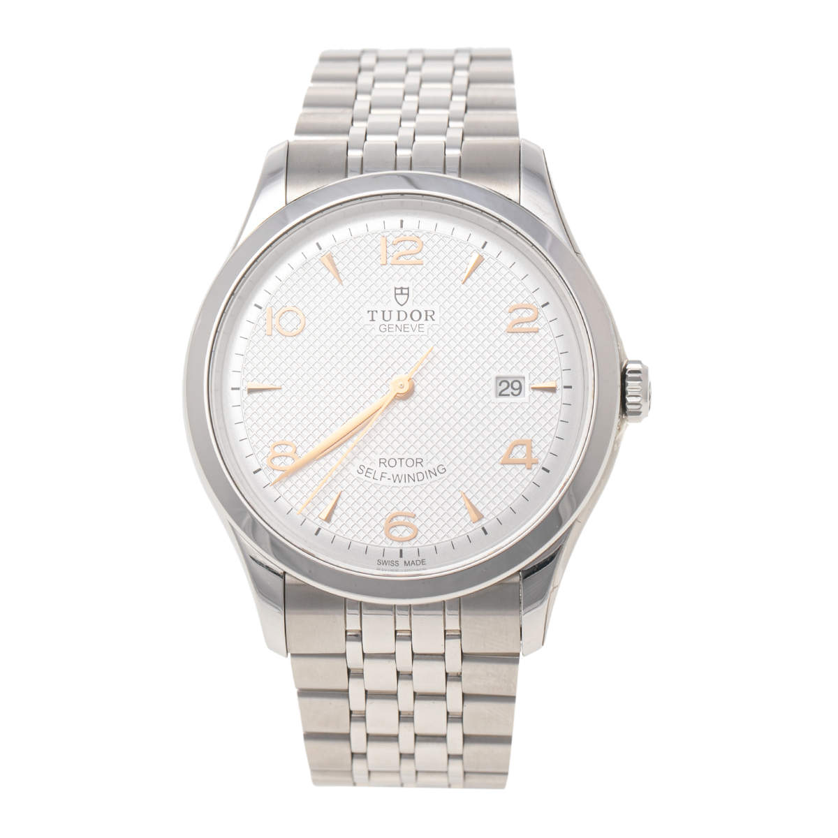 Tudor Silver Stainless Steel 1926 M91650-0001 Men's Wristwatch 41 mm