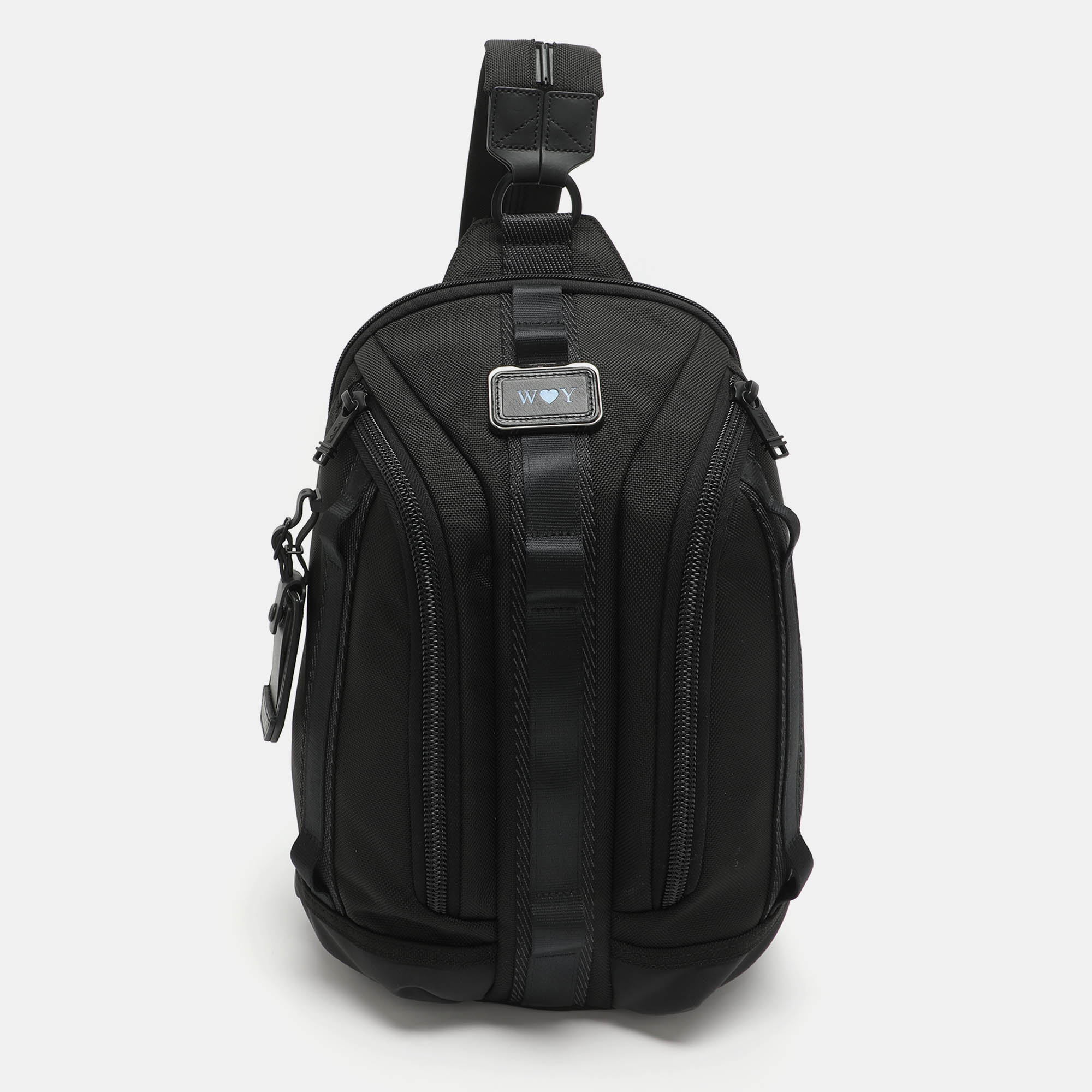 Pre Owned TUMI Alpha Bravo Knight Black Nylon Sling Bag