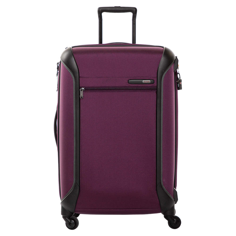 tumi purple luggage