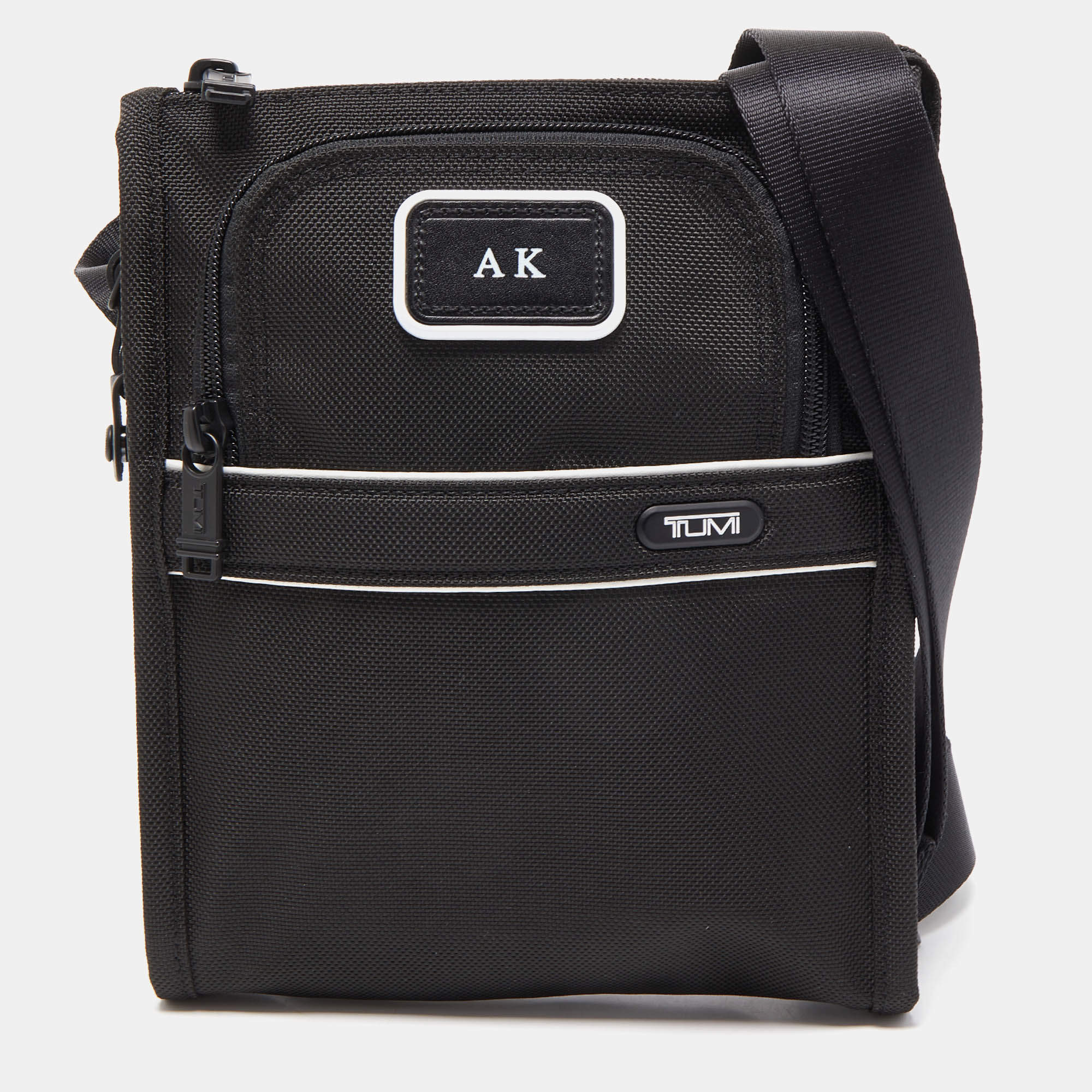 Tumi Black Nylon Alpha Pocket Messenger Bag 
