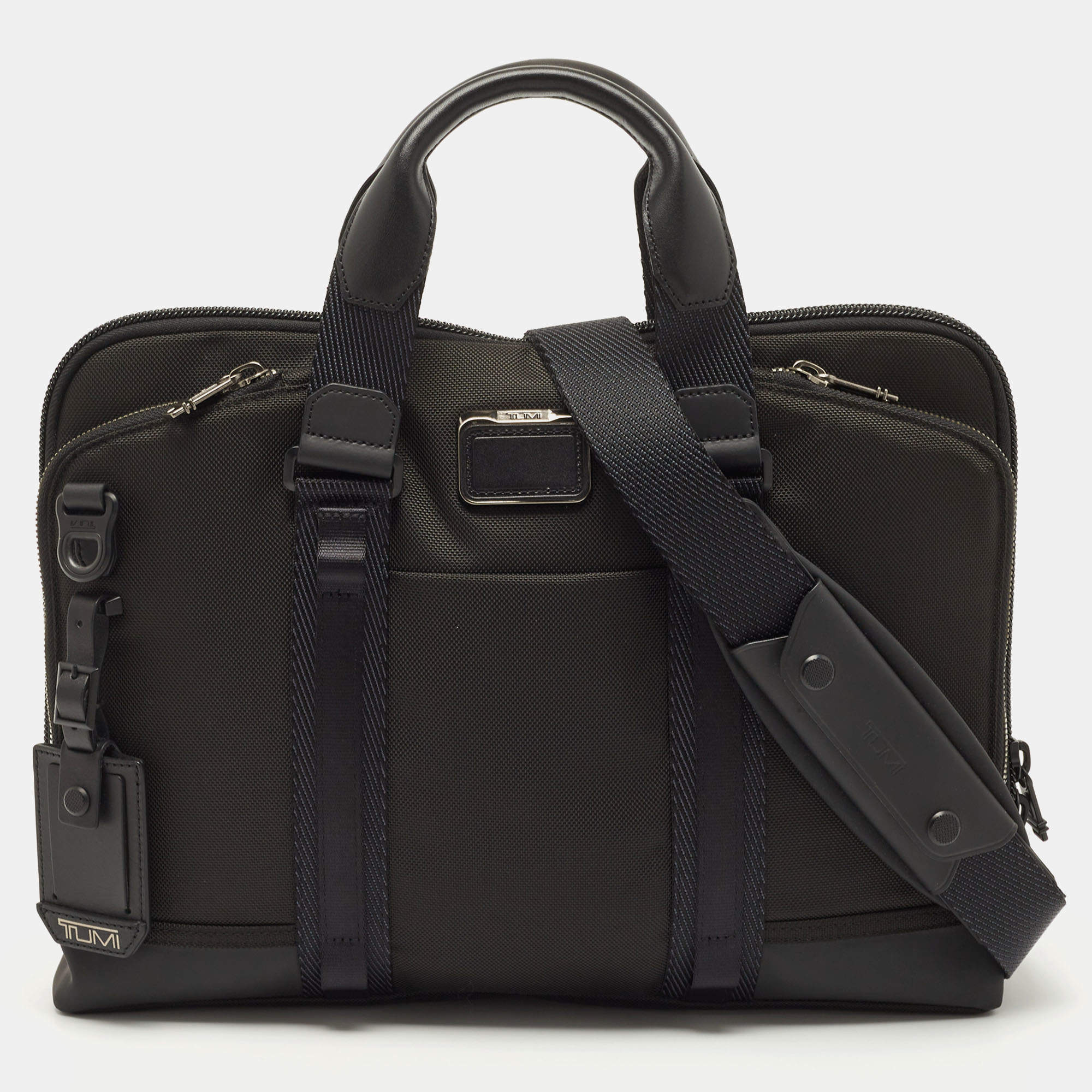 Tumi Black Nylon Alpha Bravo Academy Briefcase 