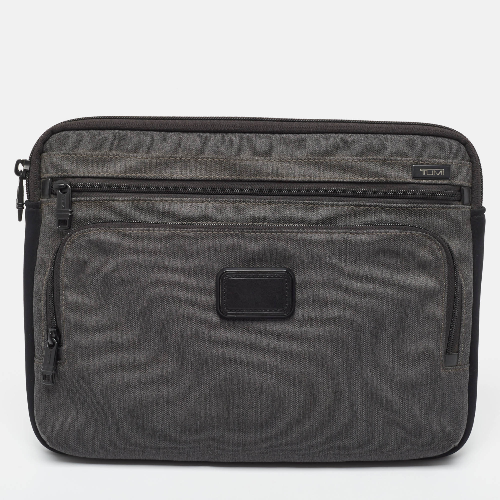 TUMI Black/Grey Nylon Alpha II Laptop Sleeve