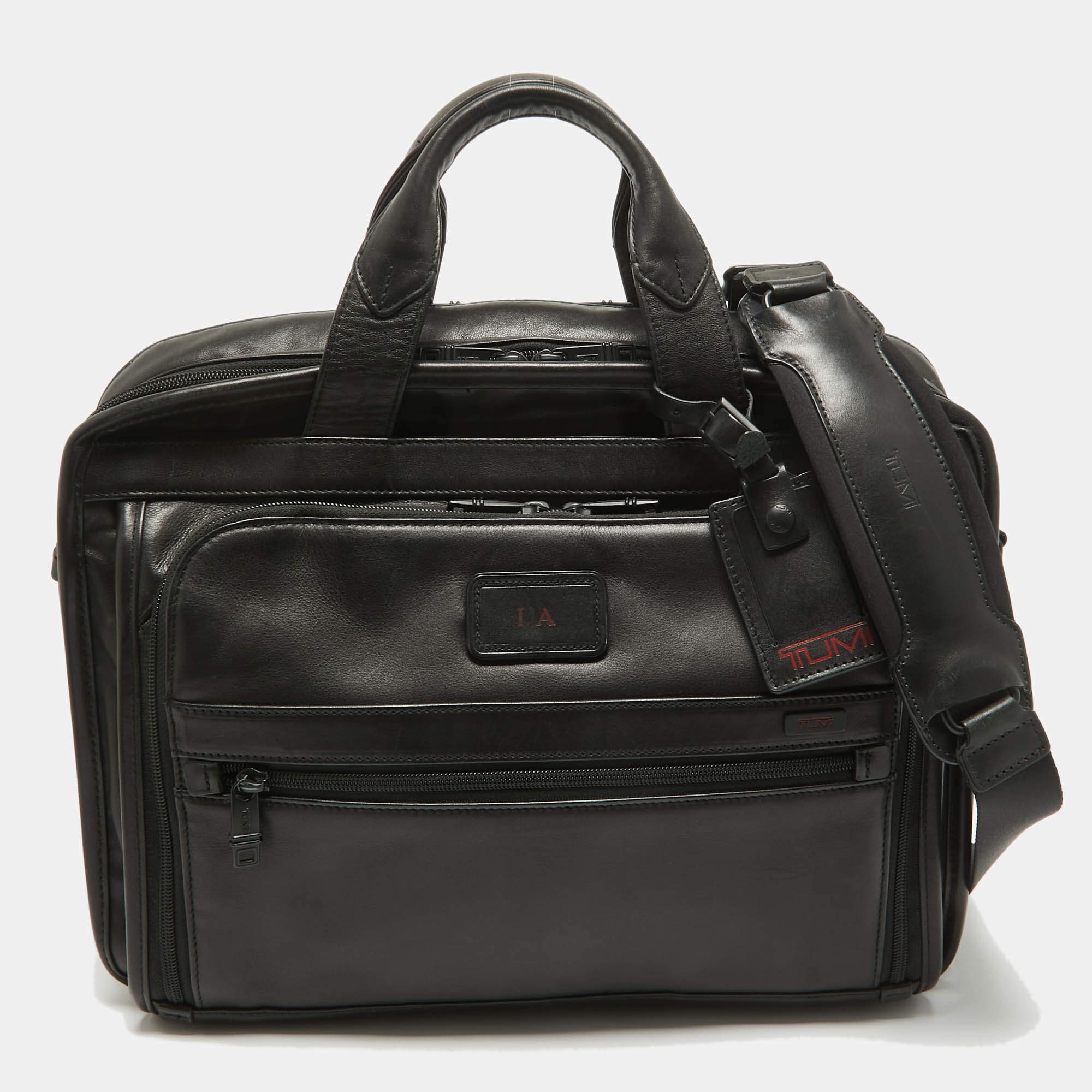 Pre Owned TUMI Black Leather Alpha 2 Briefcase
