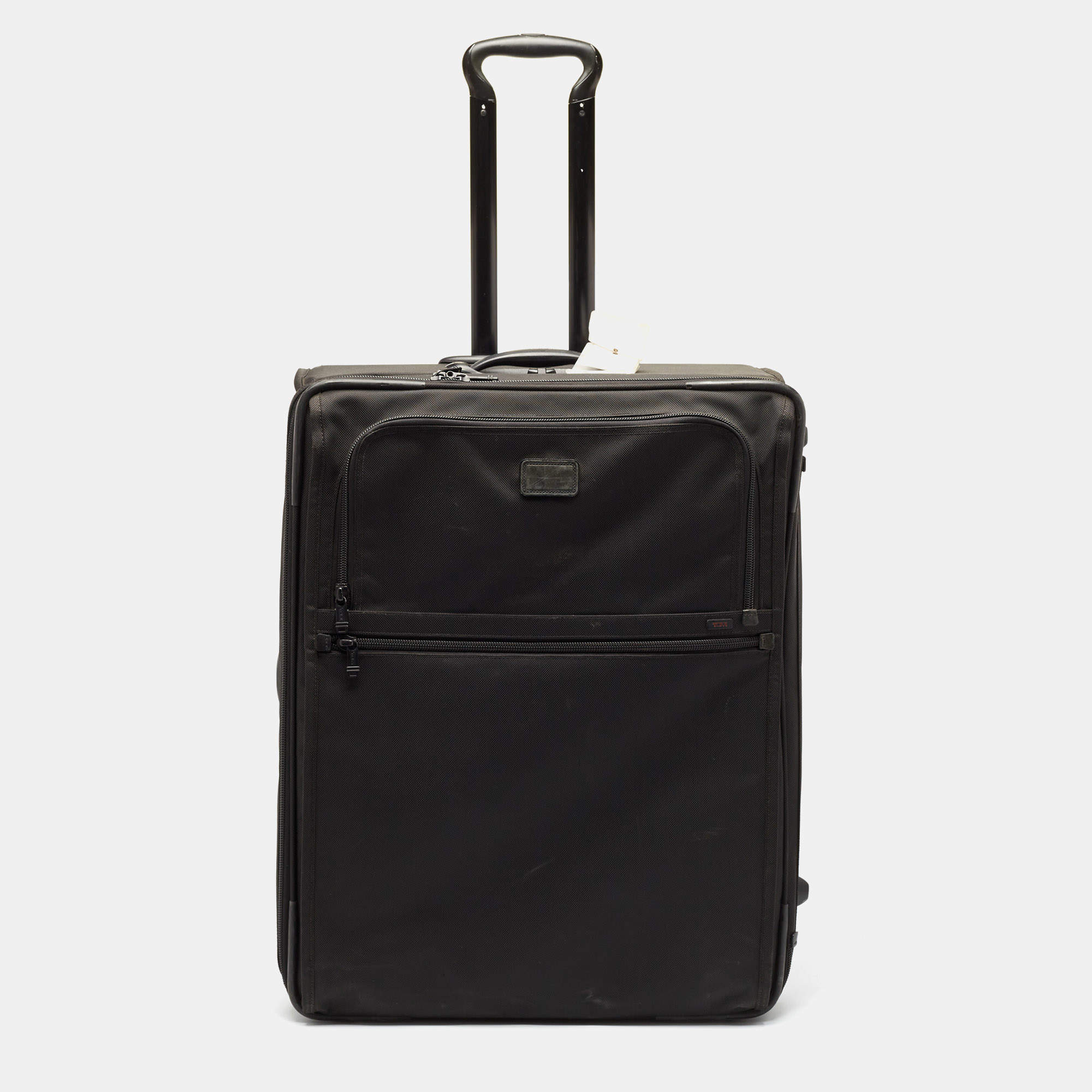 TUMI Black Nylon 2 Wheeled Alpha Expandable Extended Trip Luggage