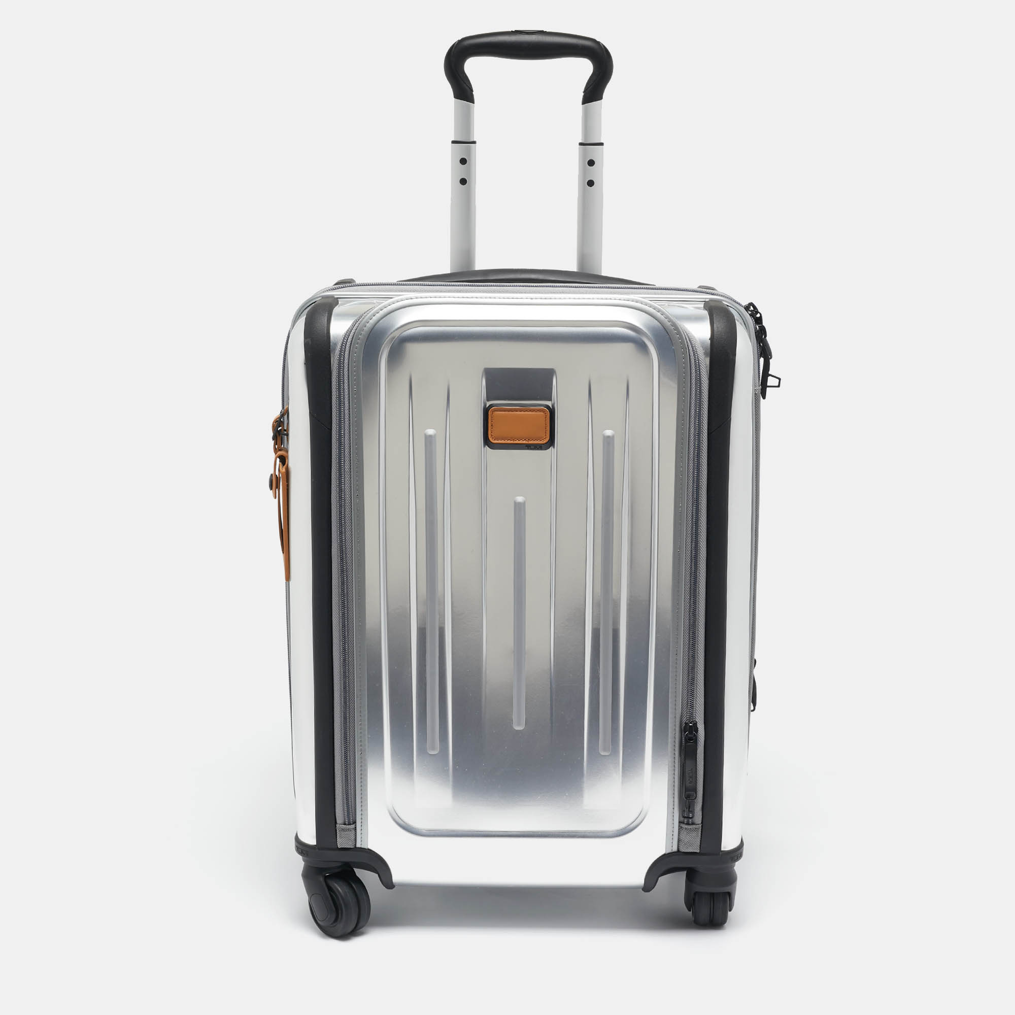 TUMI Silver Polycarbonate Continental Expandable 4 Carry On Luggage