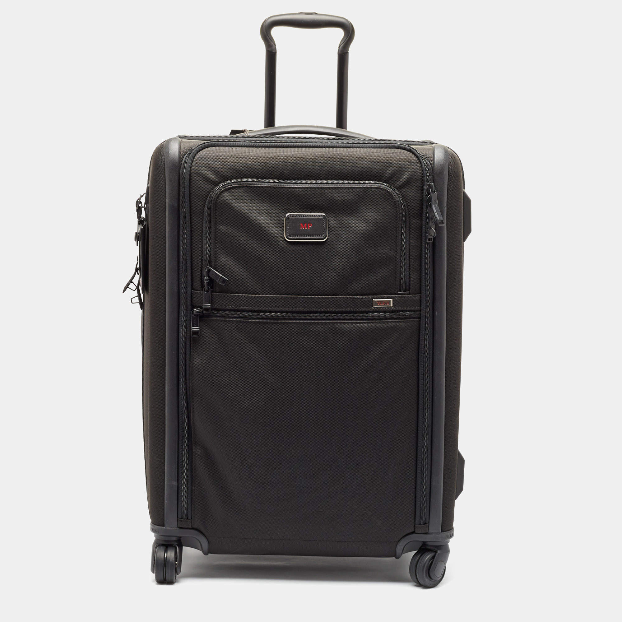 TUMI Black Nylon 4 Wheeled Alpha 3 Expandable Short Trip Packing Case