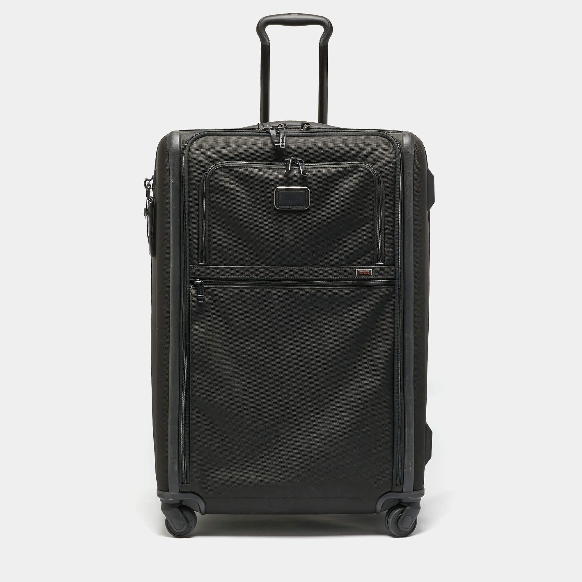 TUMI Black Nylon 4 Wheeled Alpha 3 Expandable Short Trip Luggage
