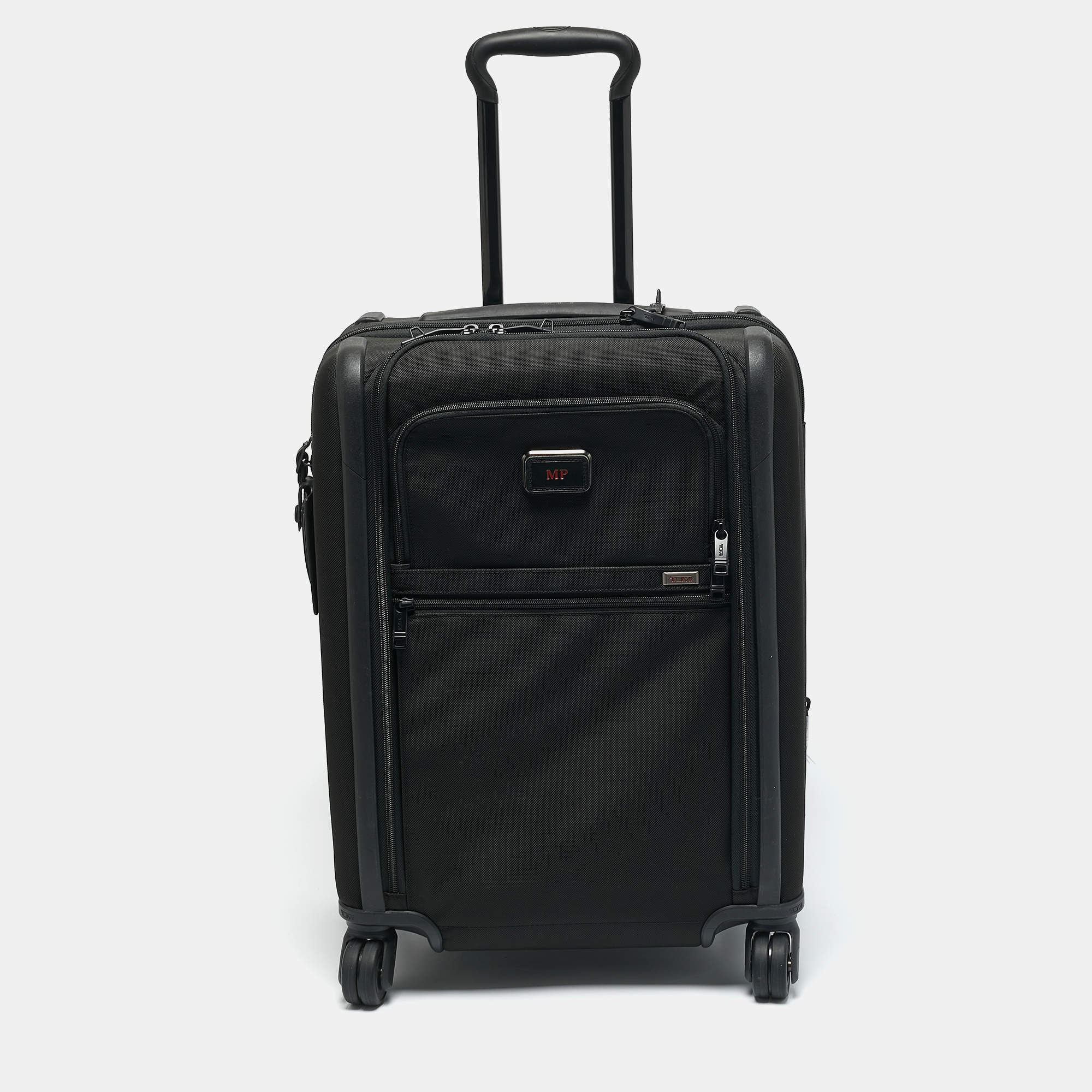 TUMI Black Nylon 4 Wheeled Alpha 3 Expandable Dual Access International Carry-On Luggage