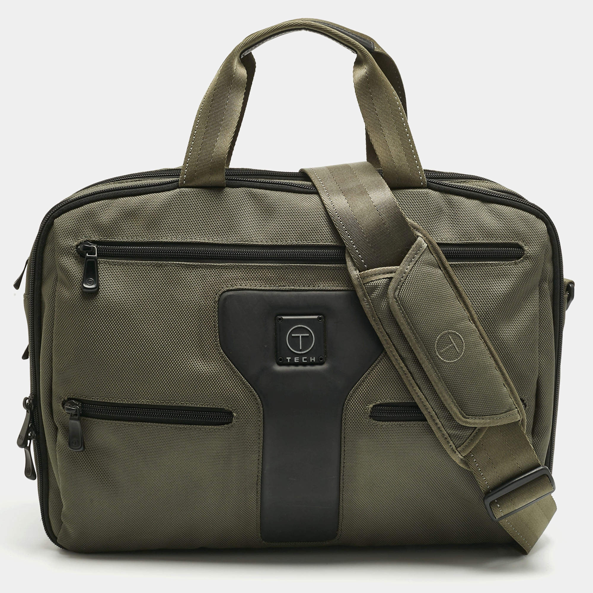 Tumi Dark Brown Leather Beacon Hill Branch Slim Laptop