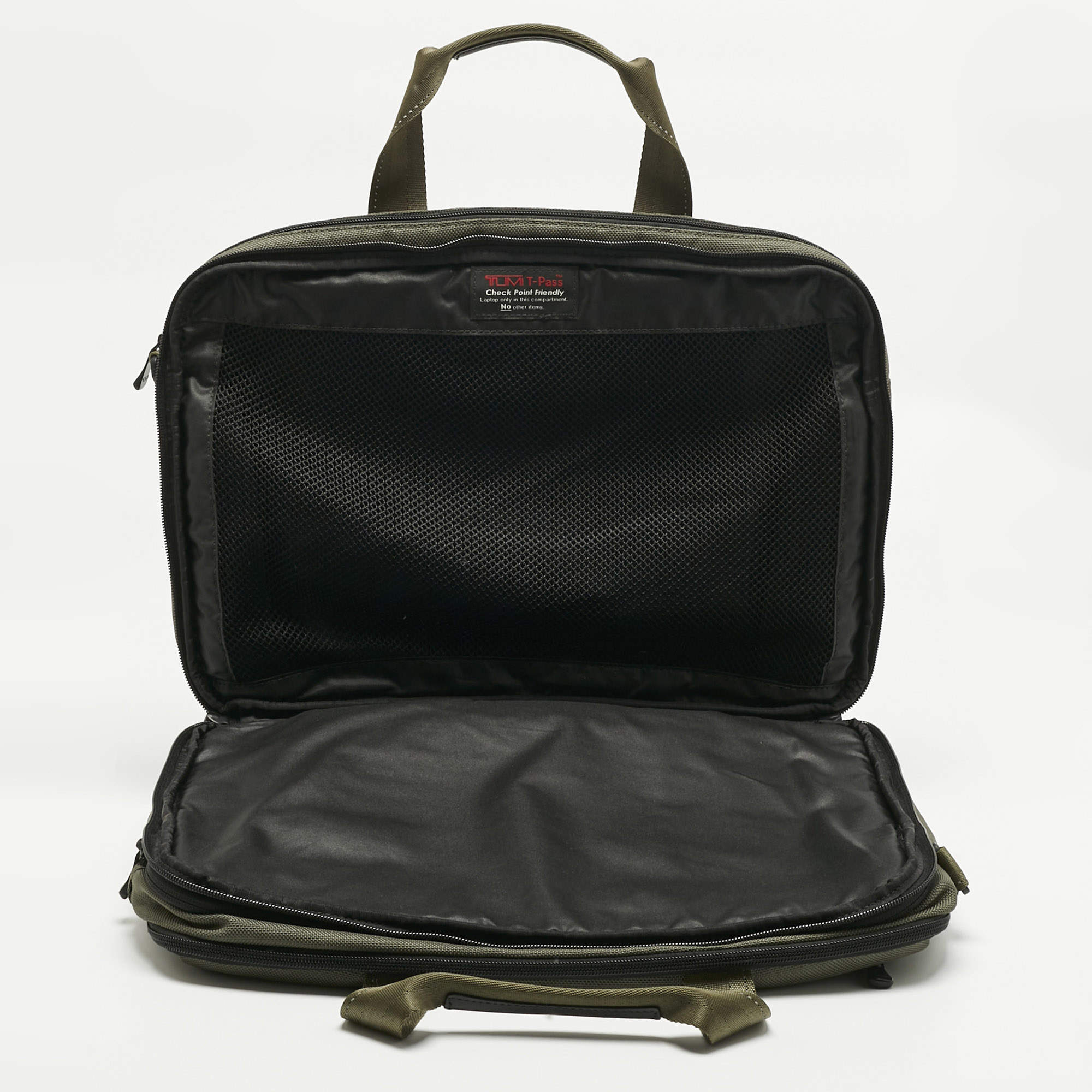 Tumi Dark Brown Leather Beacon Hill Branch Slim Laptop