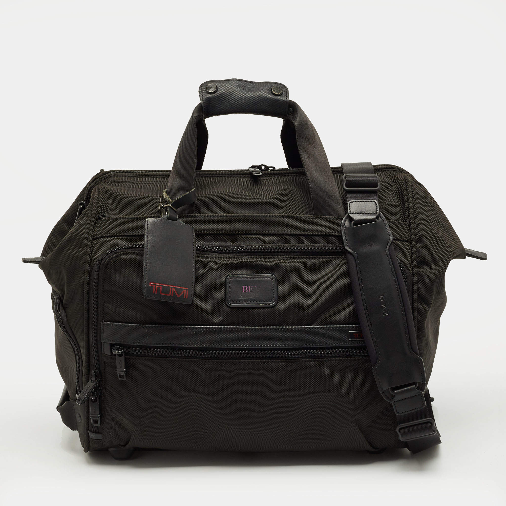 Pre Owned TUMI Black Nylon Alpha 2 Framed Soft Duffel Bag