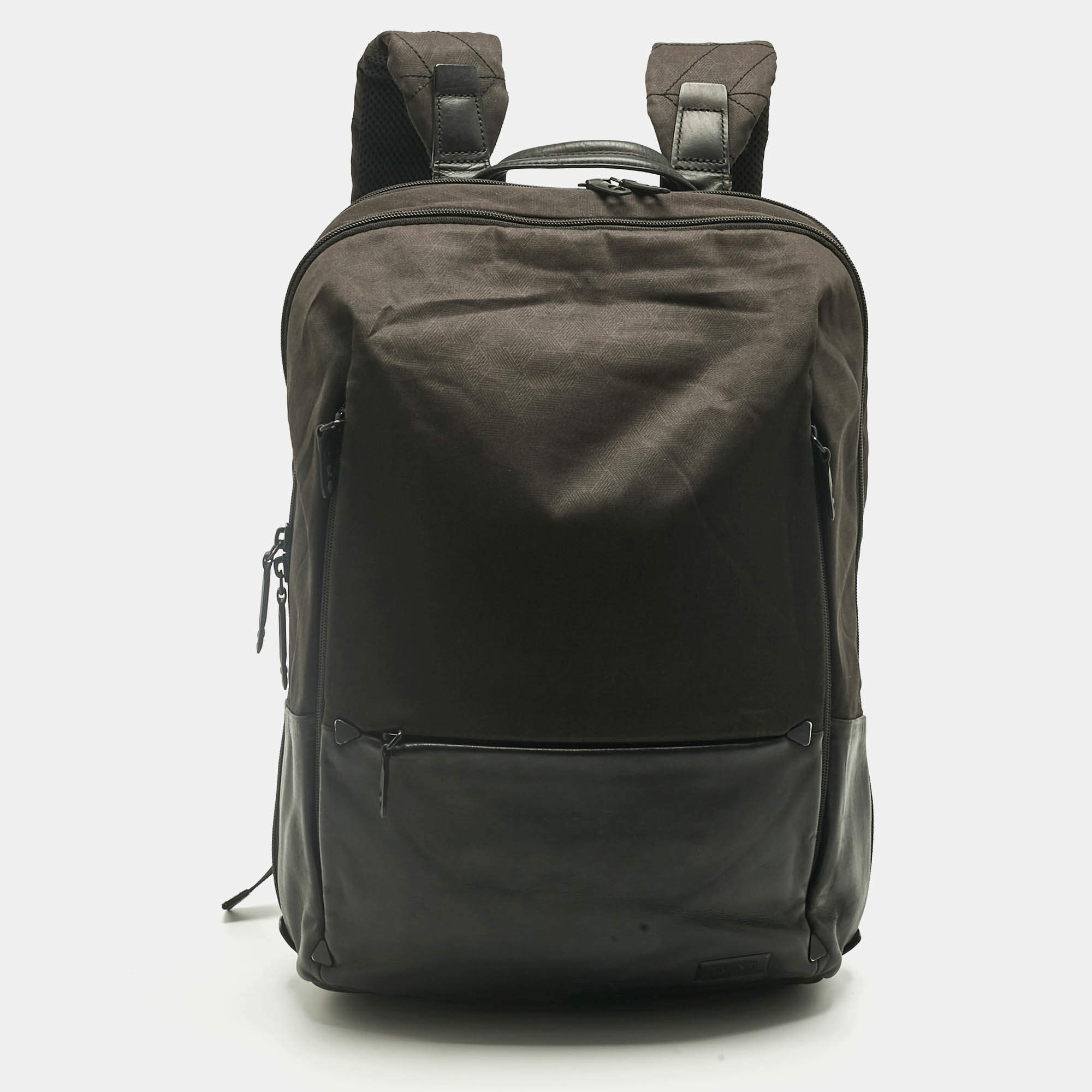 Pre Owned TUMI Black Fabric Honeycomb Tahoe Butler Backpack