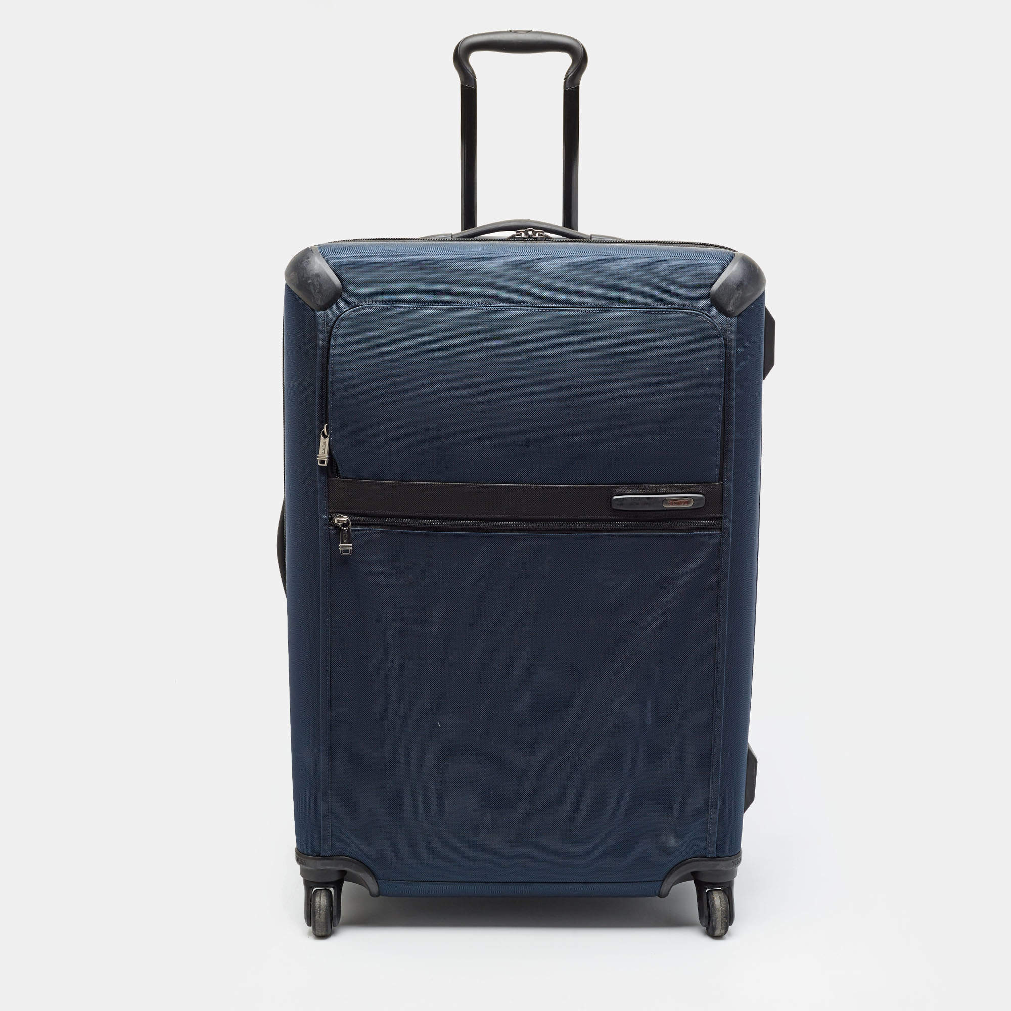 Pre Owned TUMI Gen 4.2 Cintinental Navy Blue Nylon 4 Wheeled Expandable Long Trip Luggage