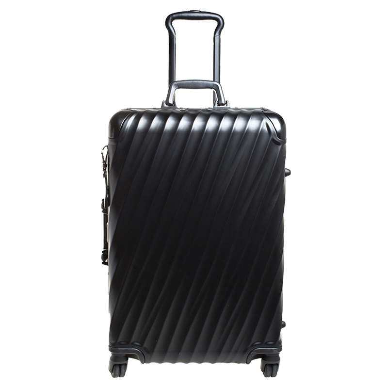 Tumi Black Aluminum 4 Wheel Short Trip Packing Case 19 Degrees Luggage 