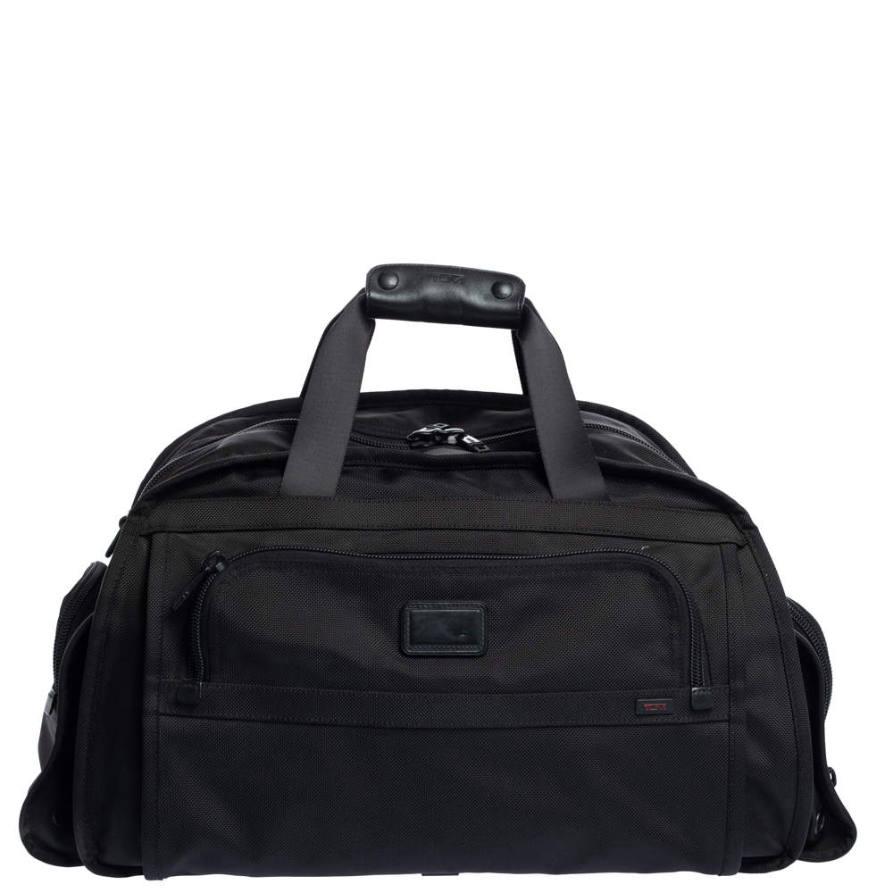 TUMI Black Nylon Alpha Duffle Bag