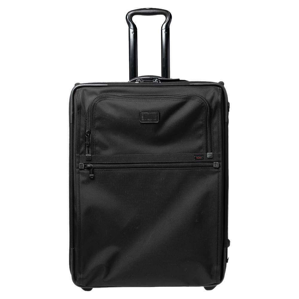 TUMI Black Nylon 2 Wheeled Alpha Expandable Short Trip Luggage