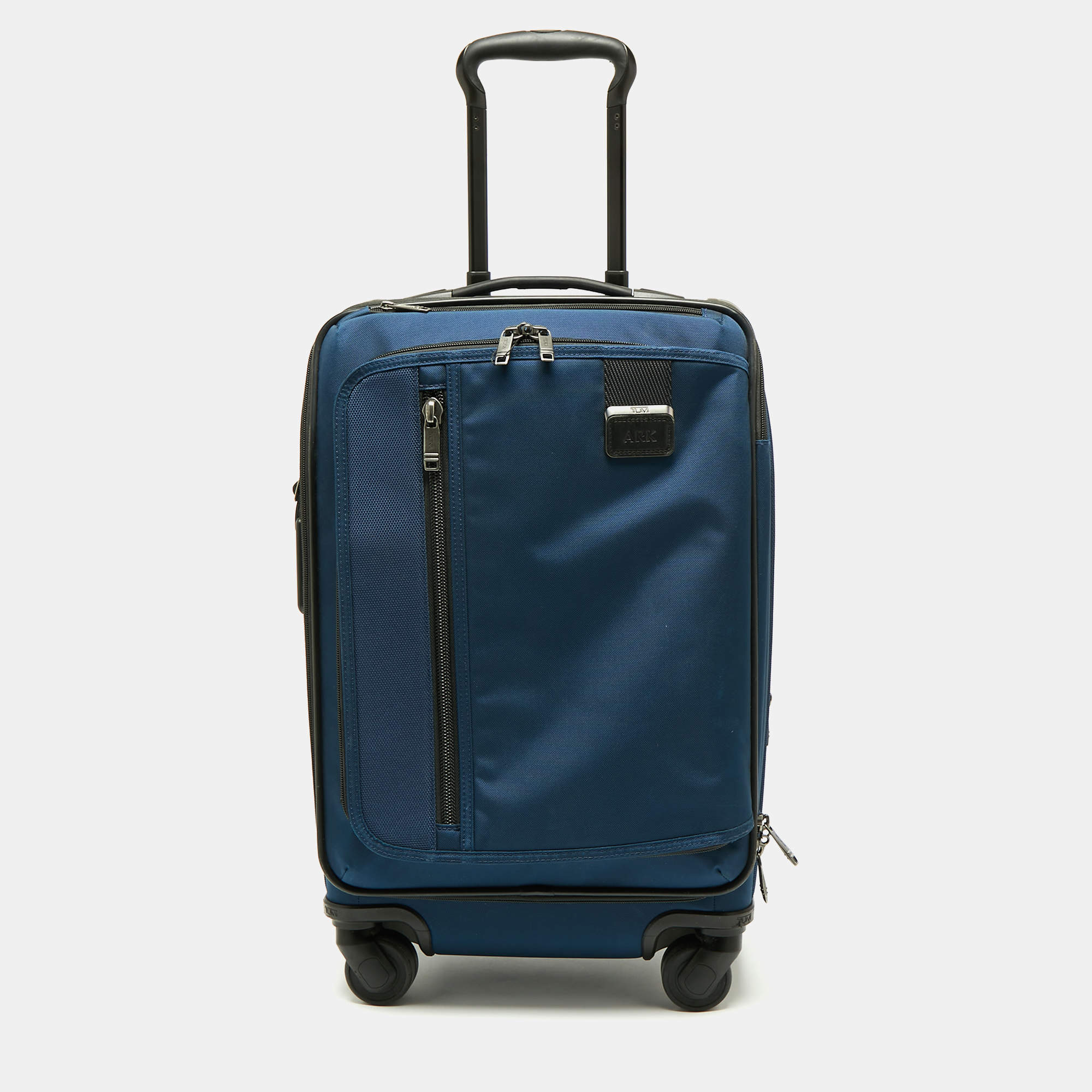 Pre Owned TUMI Blue Ballistic Nylon Merge International Expandable Carry On Luggage