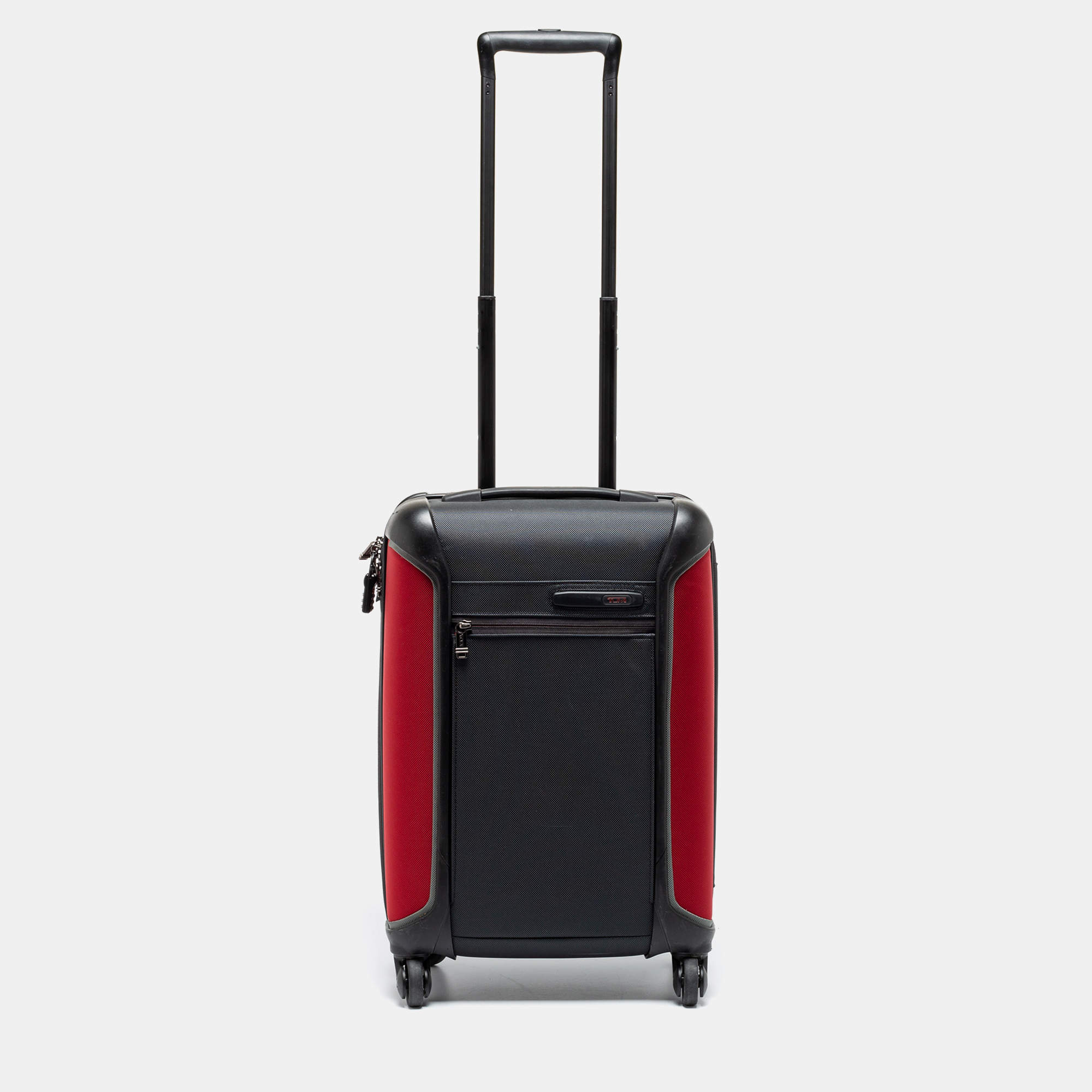 TUMI Grey/Red Nylon Small Gen 4.2 Lightweight Carryon Luggage