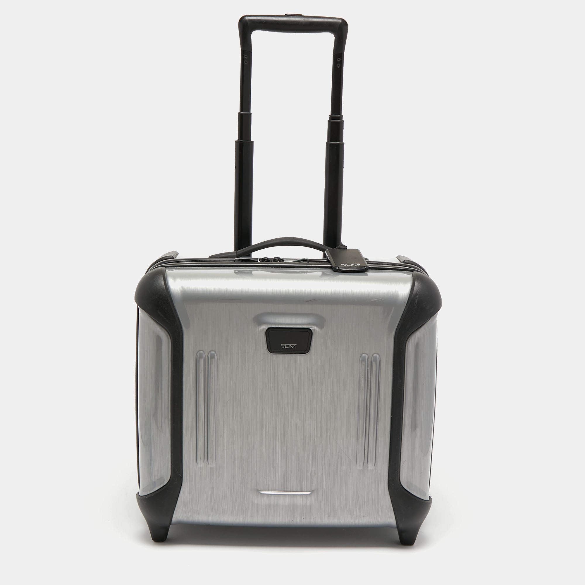 Pre Owned TUMI Grey Polycarbonate 4 Wheeled Vapor Lite Briefcase