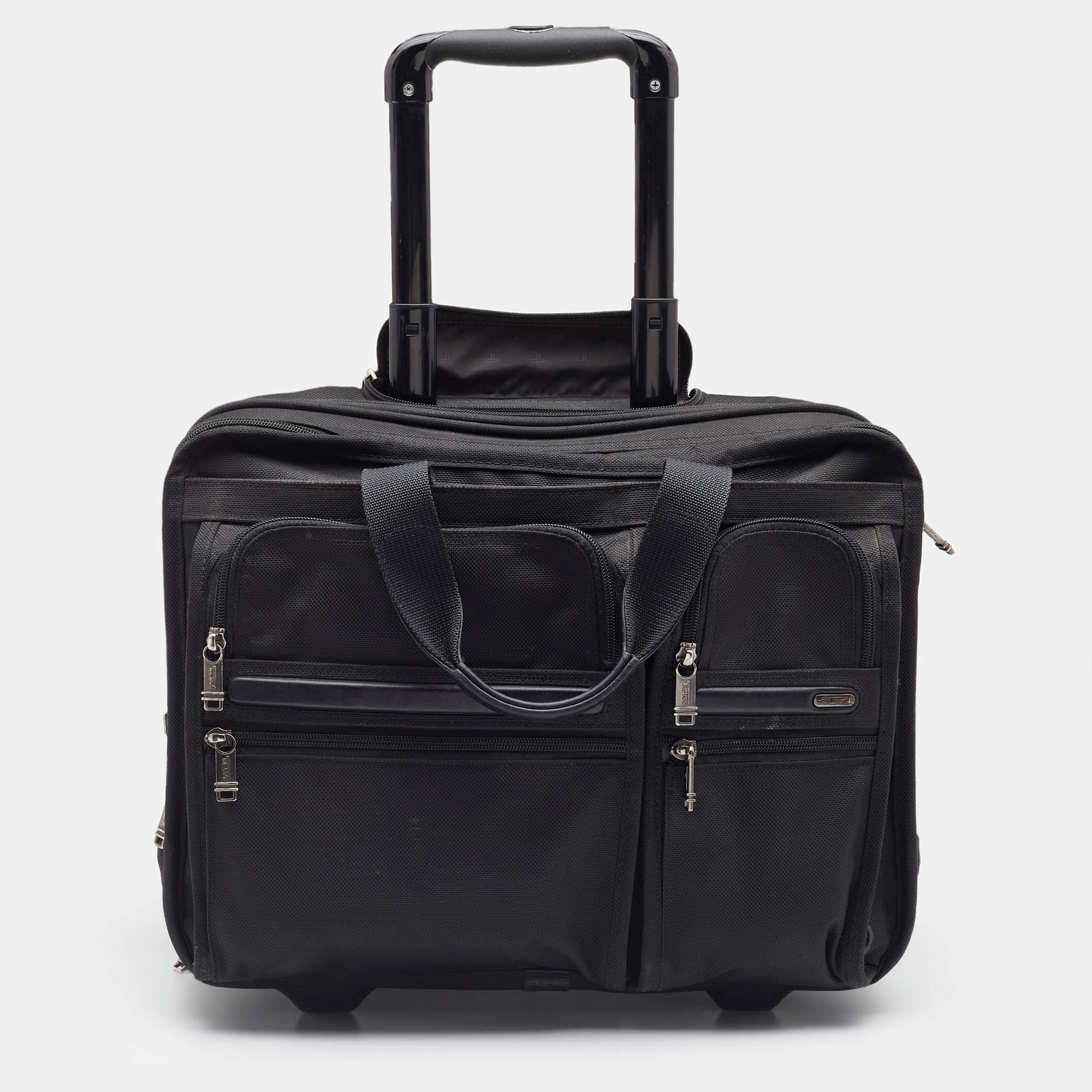 Tumi Black Nylon Alpha Deluxe Laptop Briefcase