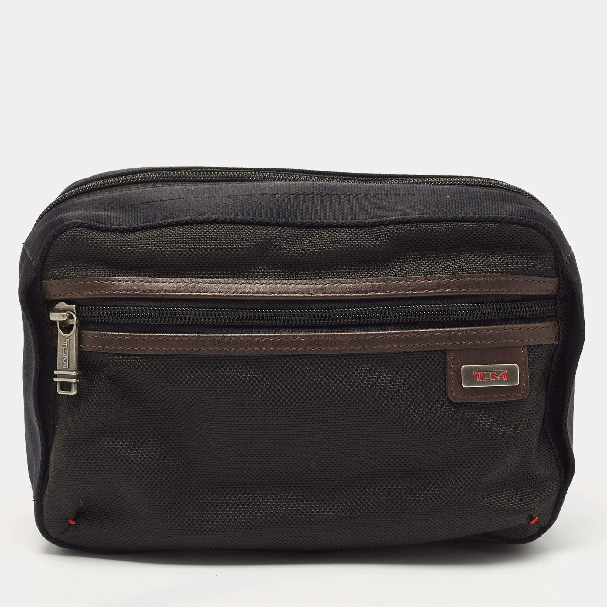 TUMI Black Nylon Alpha Riley Kit Pouch