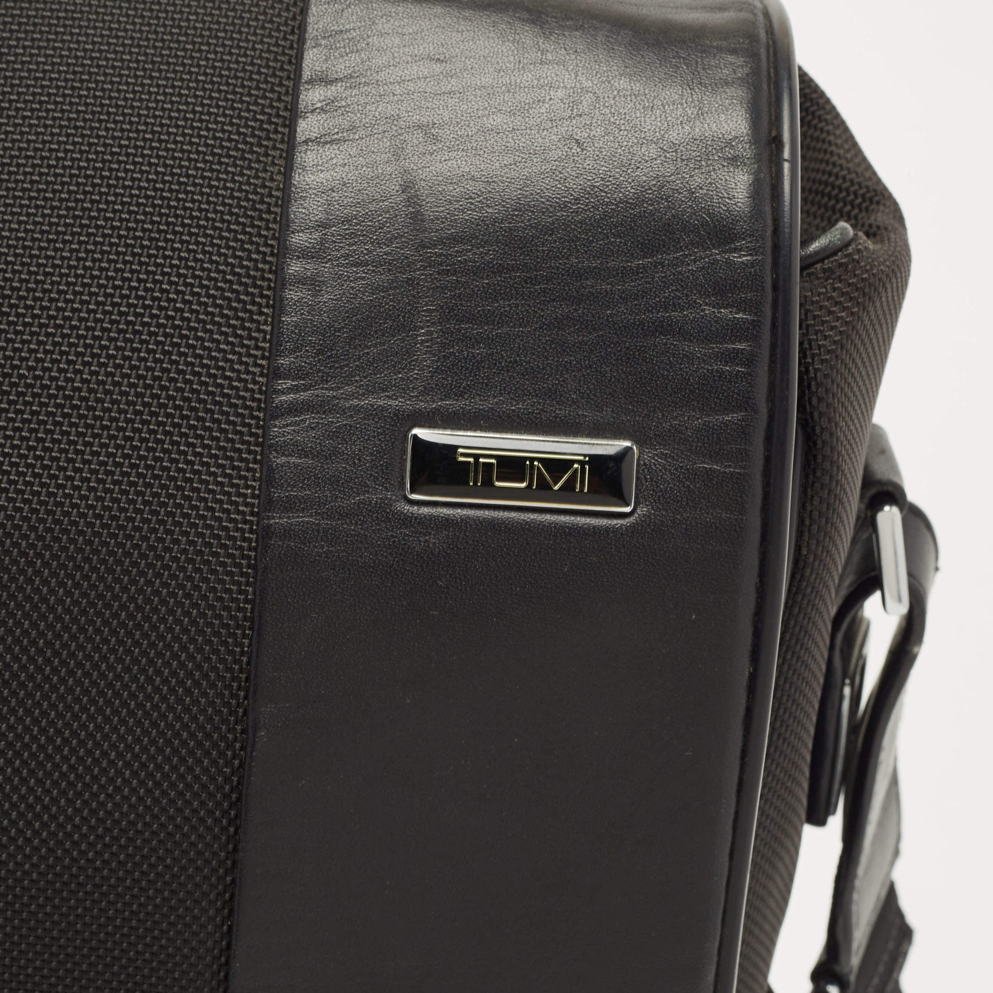 TUMI Black Nylon and Leather Spirit of Imagination Messenger Bag TUMI