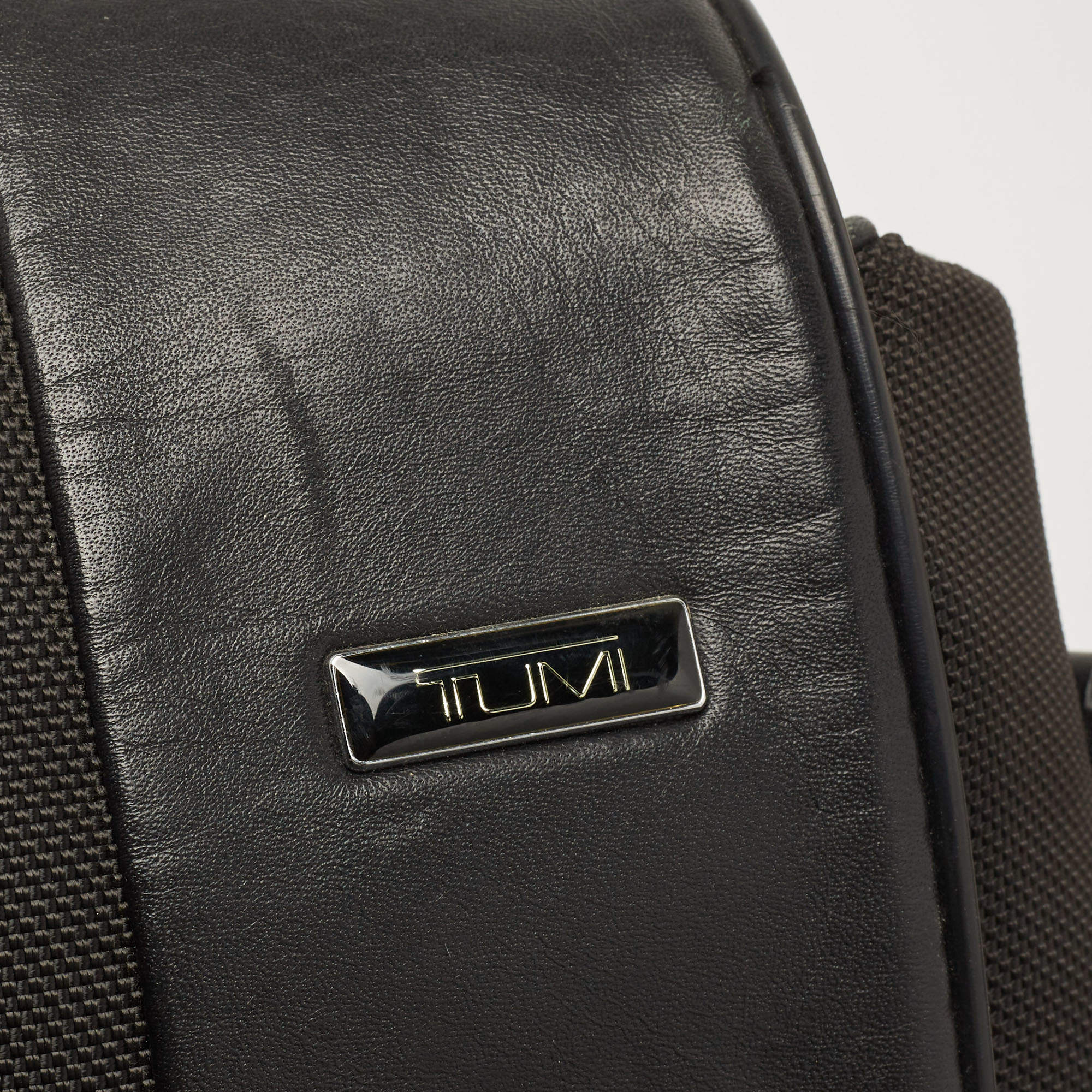 TUMI Black Nylon and Leather Spirit of Imagination Messenger Bag TUMI