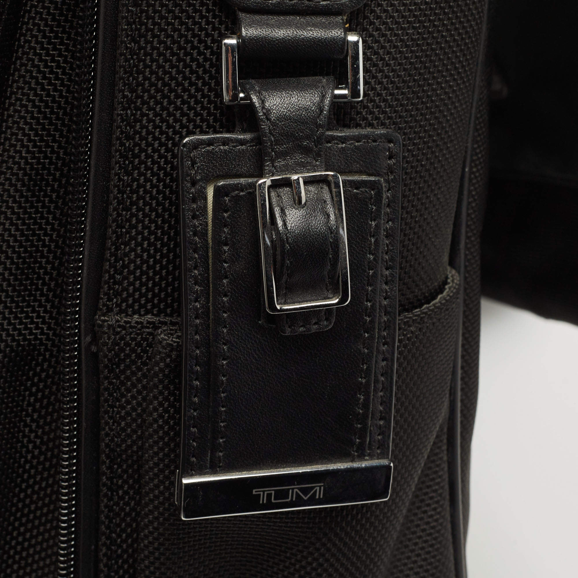 TUMI Black Nylon and Leather Spirit of Imagination Messenger Bag TUMI