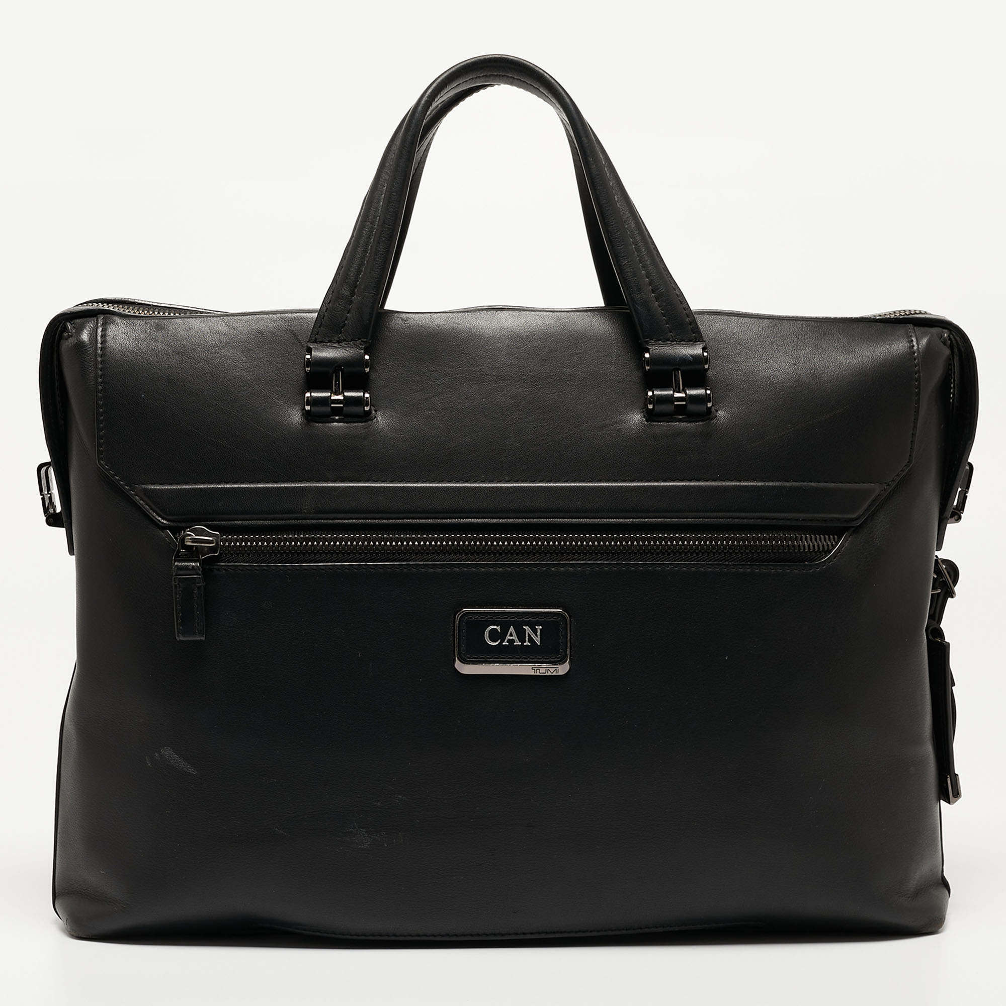 Tumi Black Leather Ashton Gates Briefcase Bag TUMI | The Luxury Closet