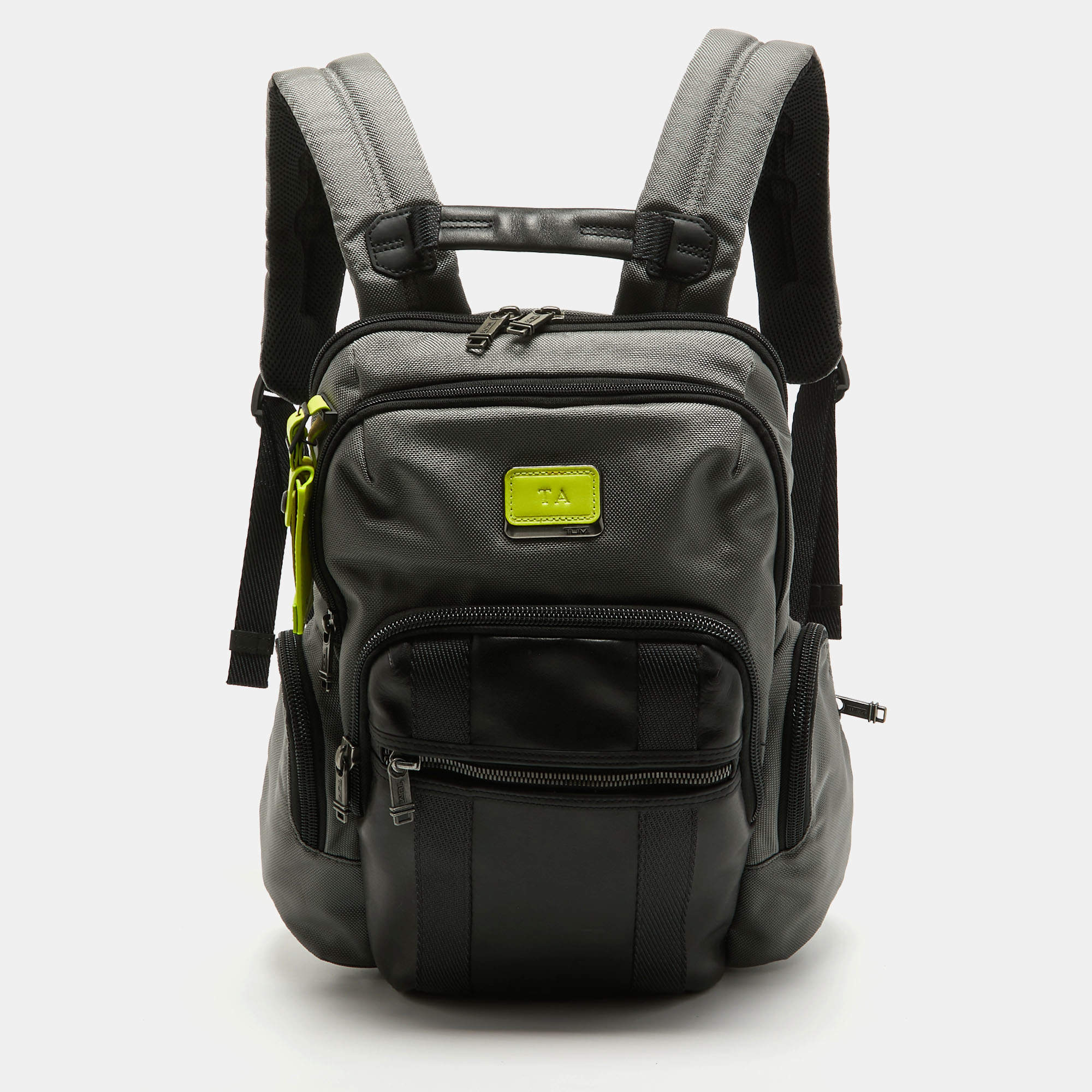 Pre Owned TUMI Grey/Black Nylon Alpha Bravo Nellis Backpack