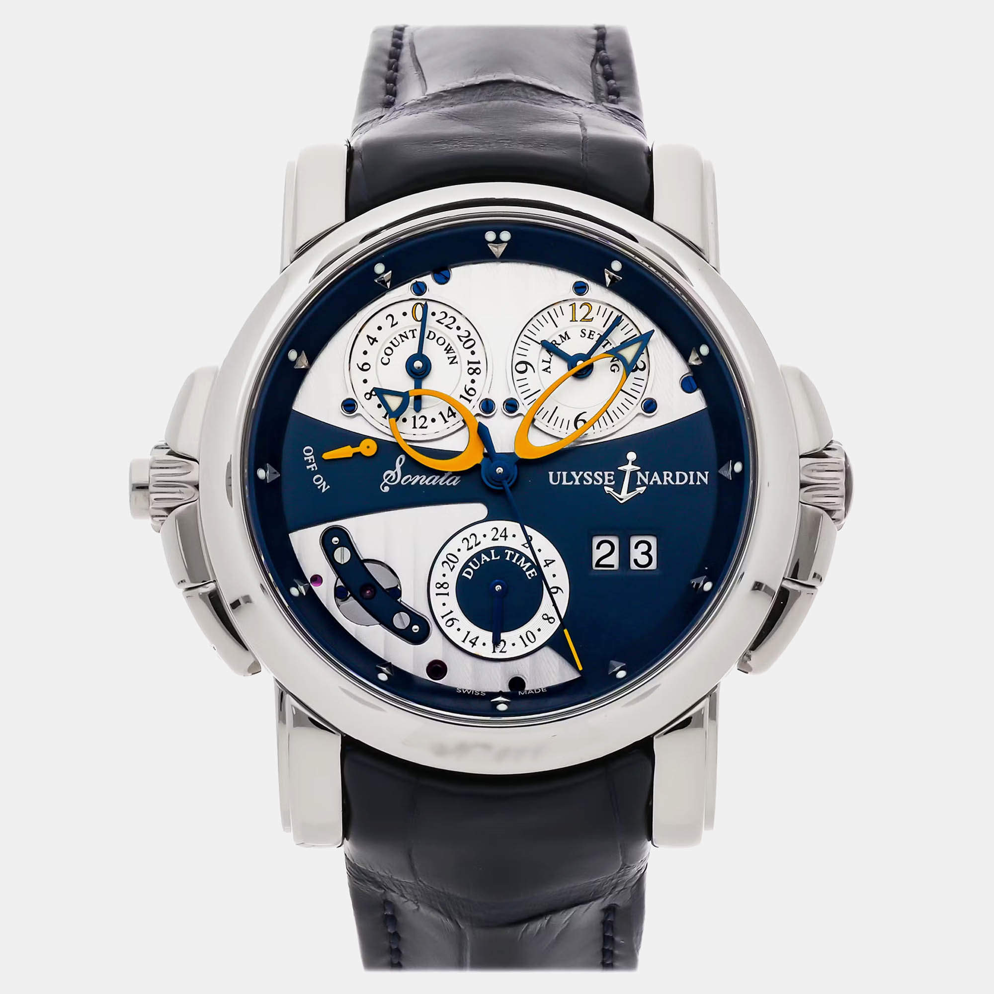 Ulysse Nardin Classico Sonata Cathedral Dual Time 42 mm Automatic Men's Wristwatch 42MM