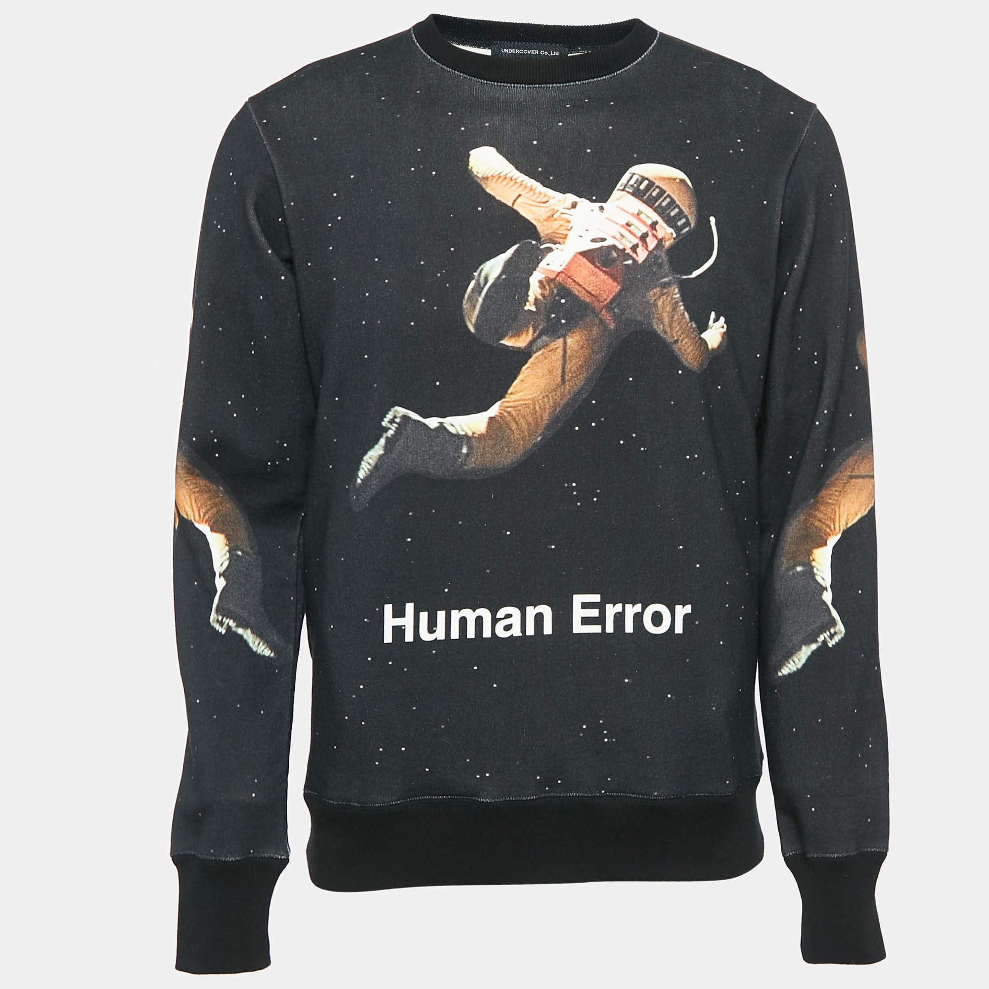 Undercover Black Space Print Cotton Sweatshirt M