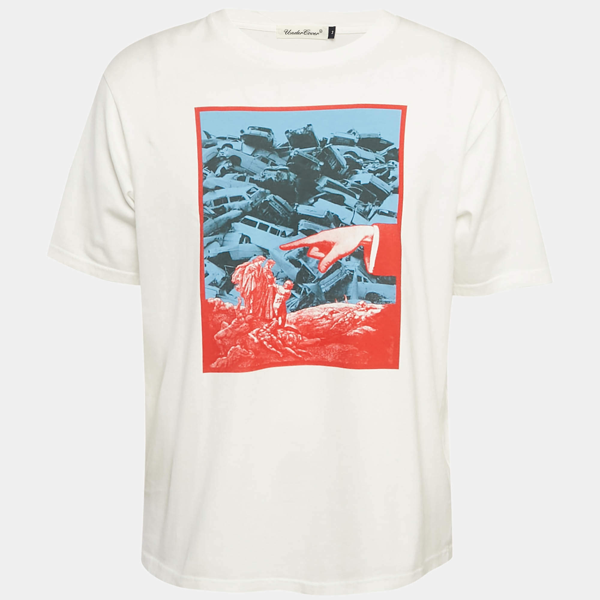 Pre Owned Undercover White Graphic Print Cotton T-Shirt M