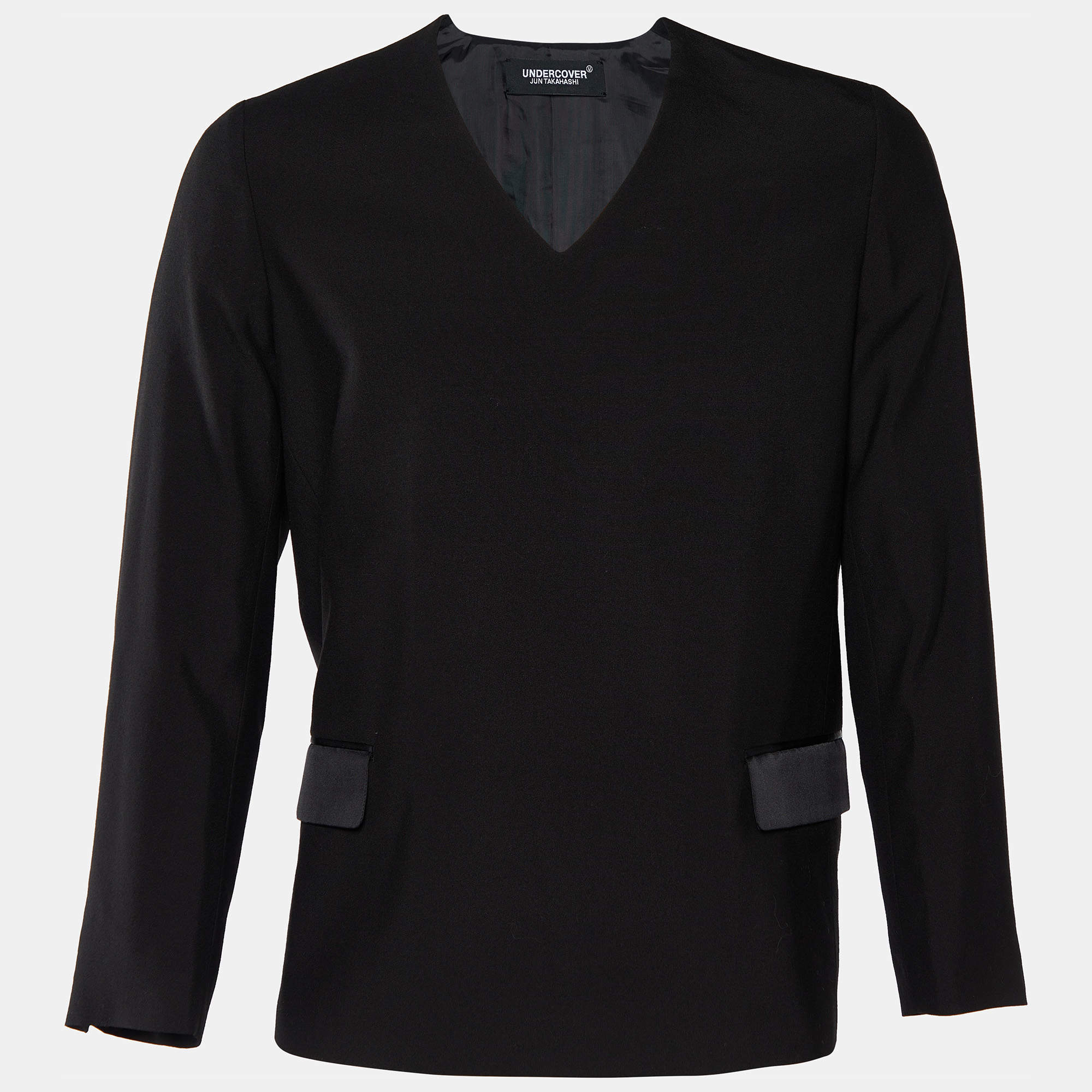 Undercover Black Wool V-Neck Pullover Jacket M