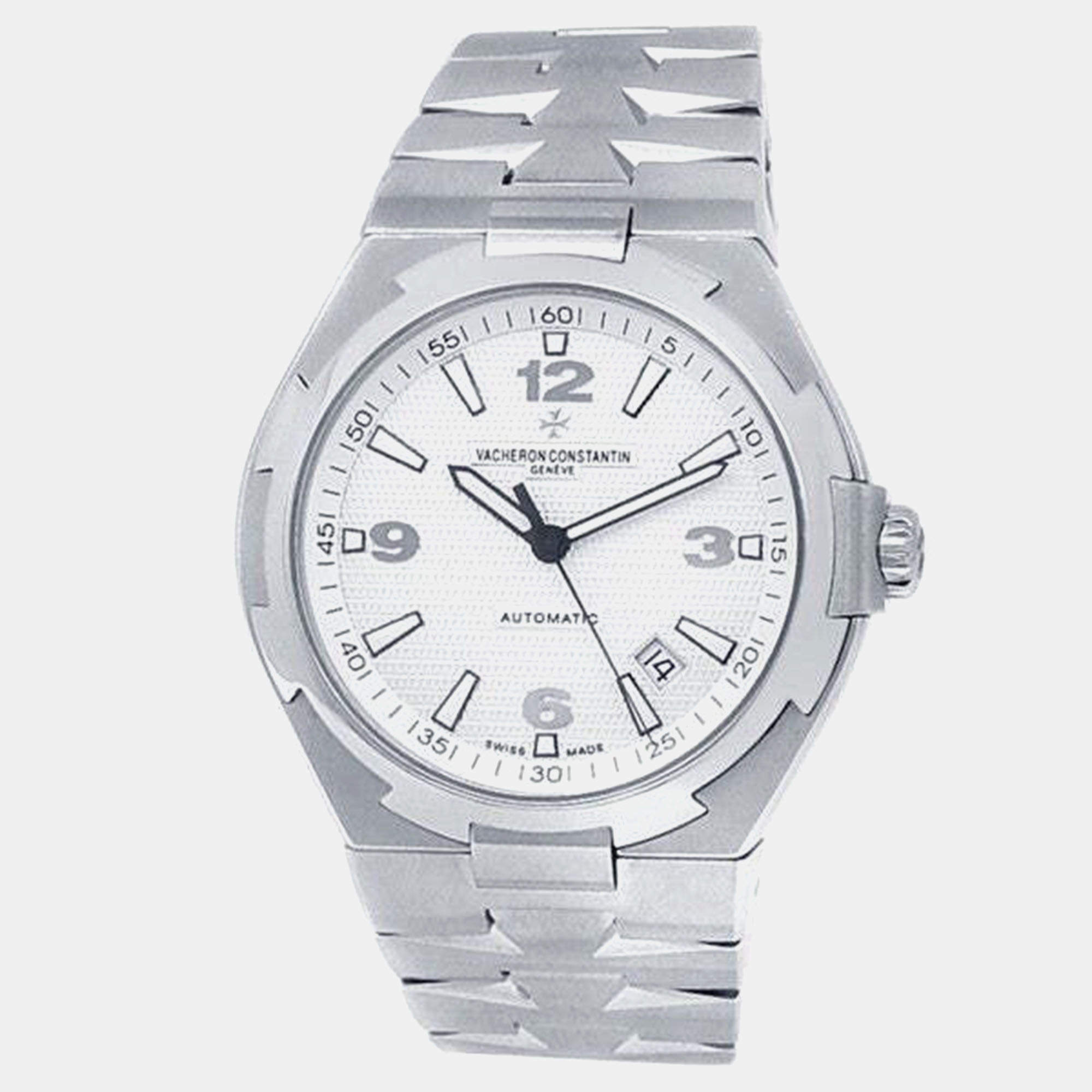 Pre Owned Vacheron Constantin  Overseas 47040/B01A-9093 Automatic Silver Stainless Steel Men's Wristwatch 43 mm