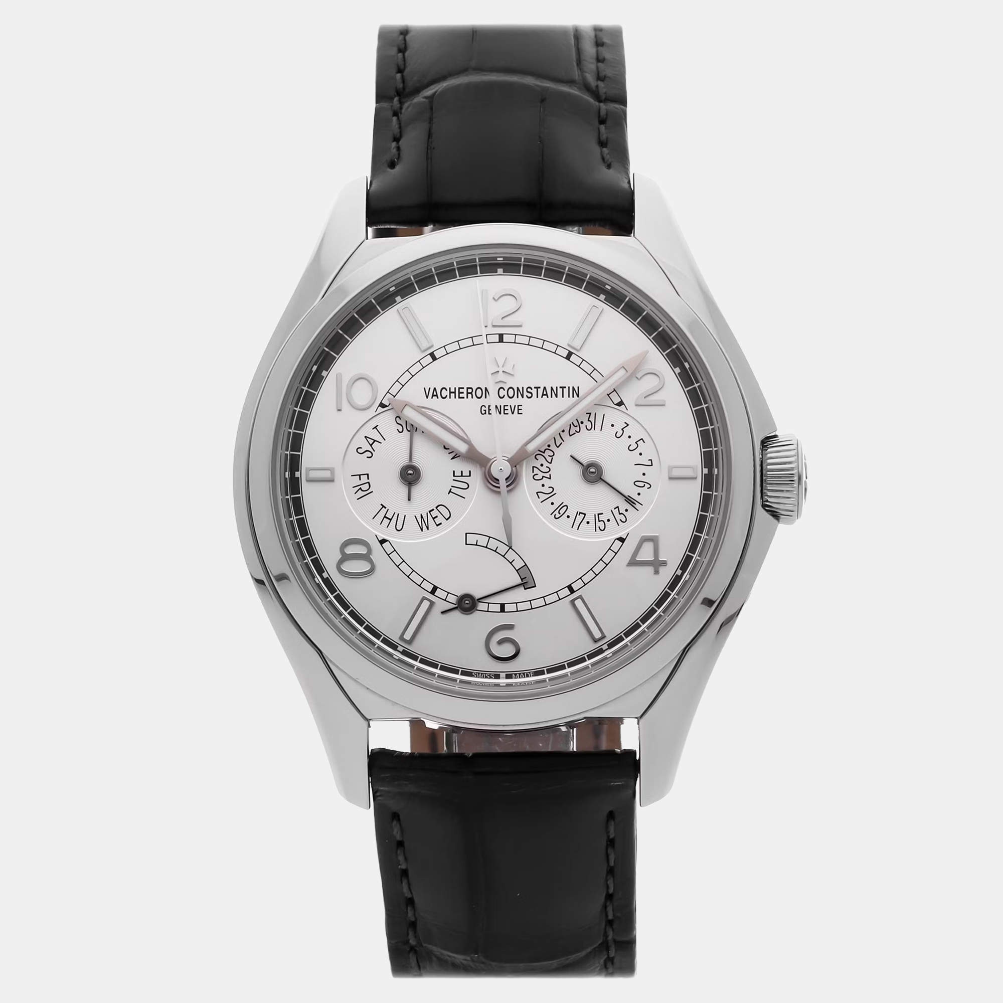 Pre Owned Pre-Owned Vacheron Constantin Fiftysix Day-Date 4400E/000A-B437 Grey Automatic Stainless Steel Men's Wristwatch 40 mm