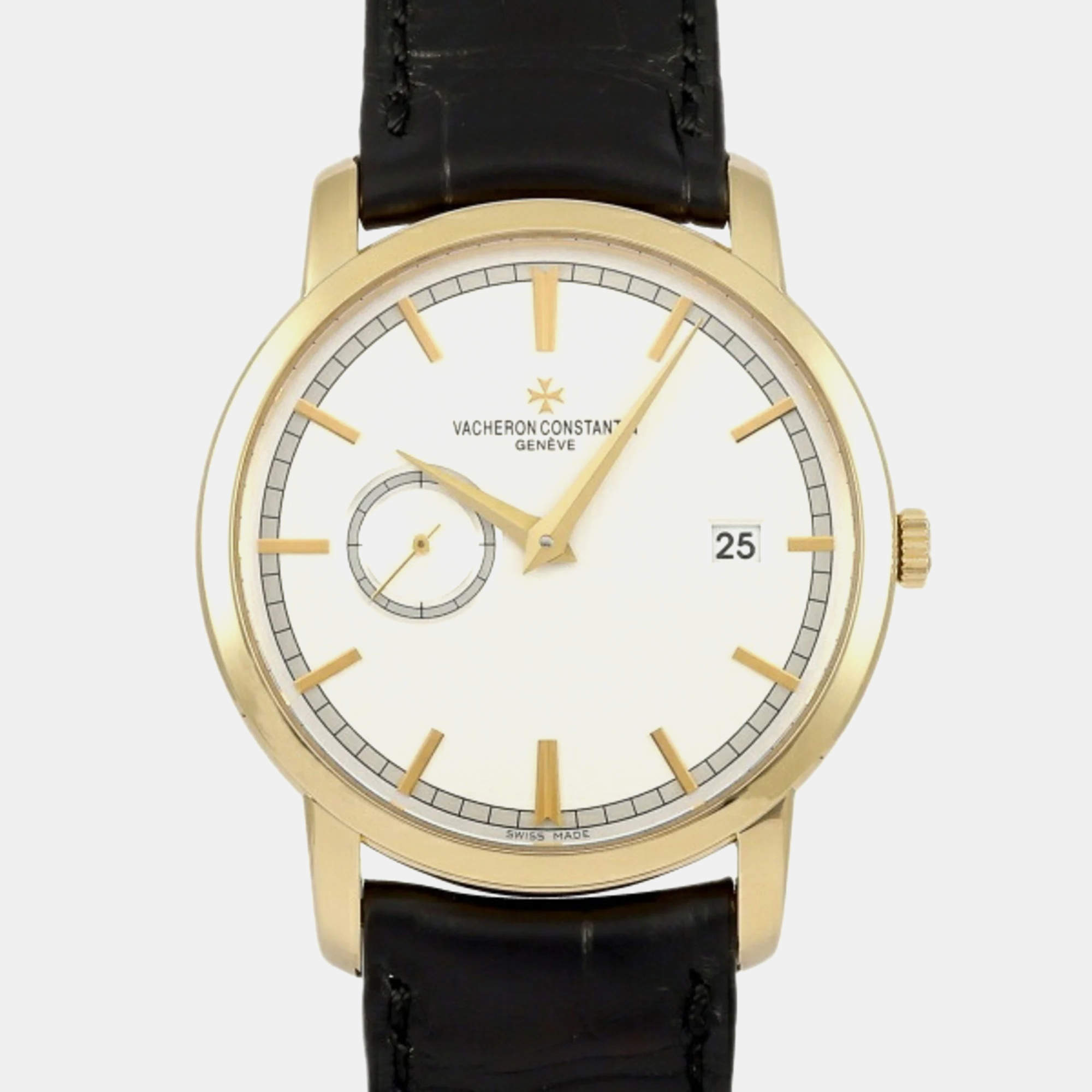 Vacheron Constantin Silver 18k Yellow Gold  Traditional 87172/000J-9512 Automatic Men's Wristwatch 38 mm