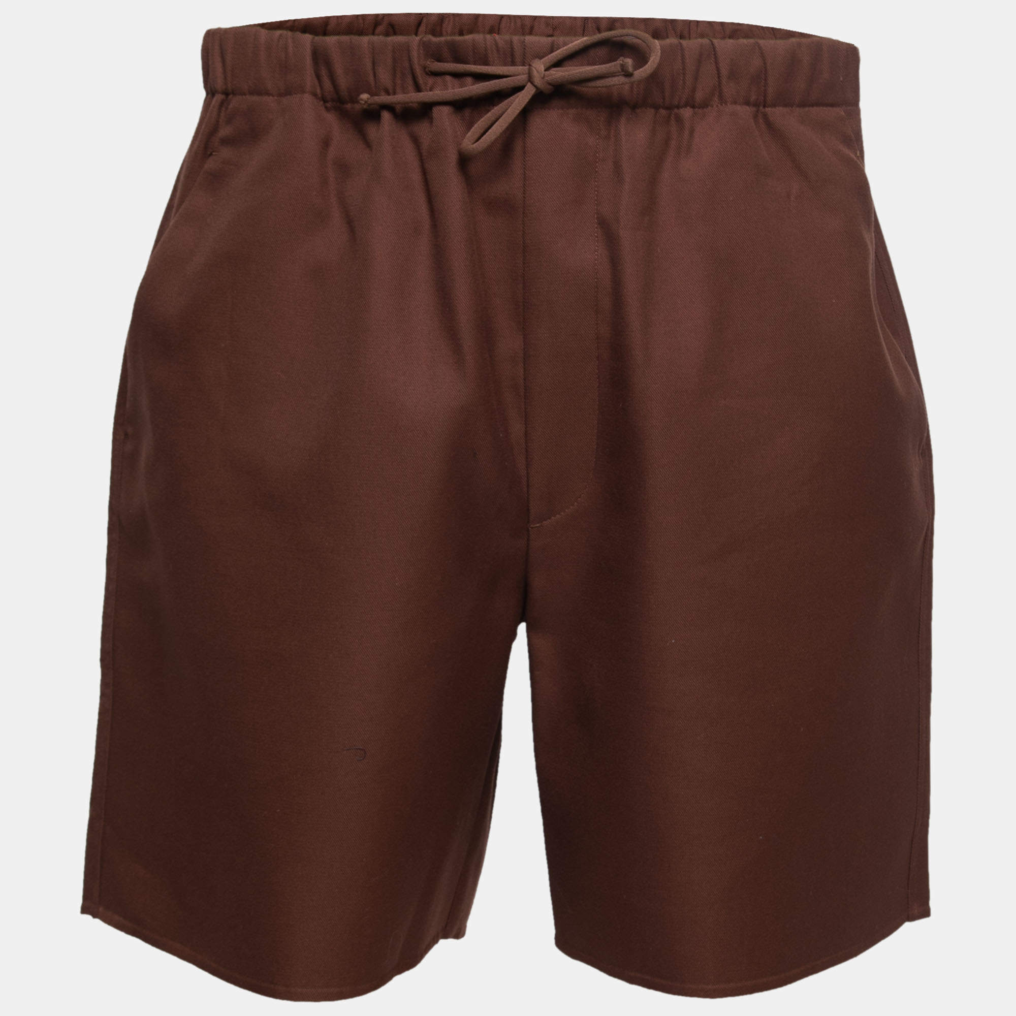 Valentino Brown Cotton Drawstring Shorts M