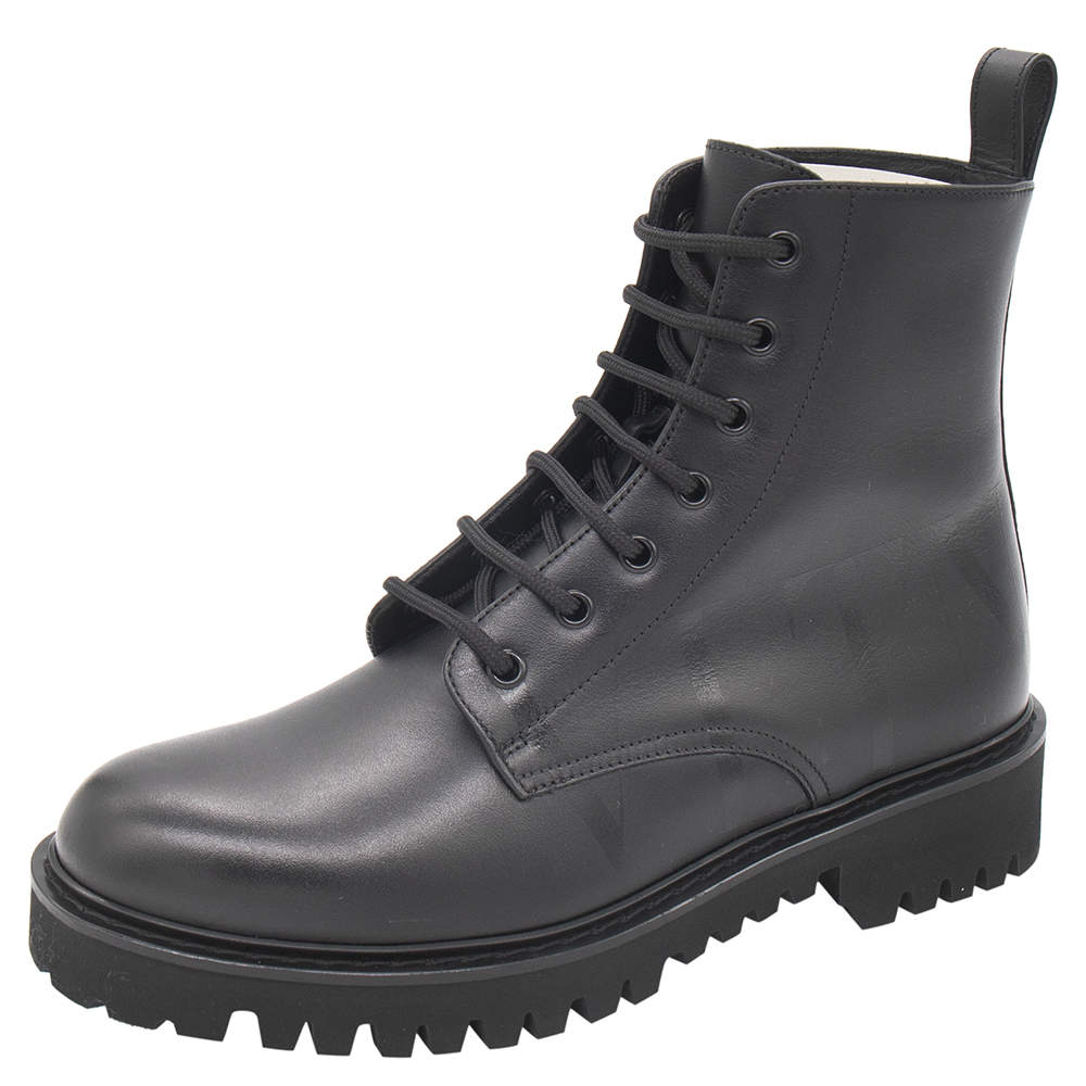 حذاء بوت فالنتينو "ڨي أل تي إن كومبات" جلد أسود مقاس 40