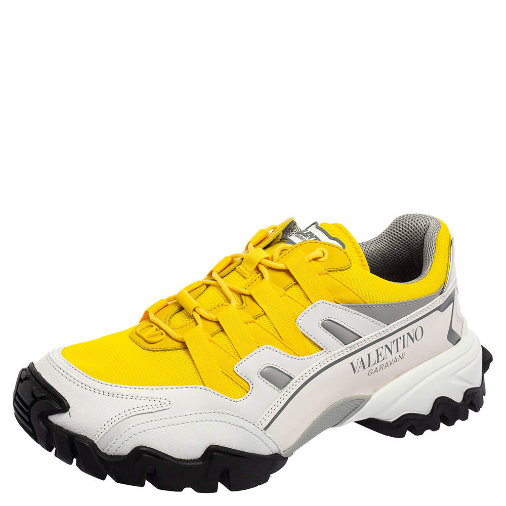Valentino Tri-Color Mesh and Leather Climber Sneakers Size 44