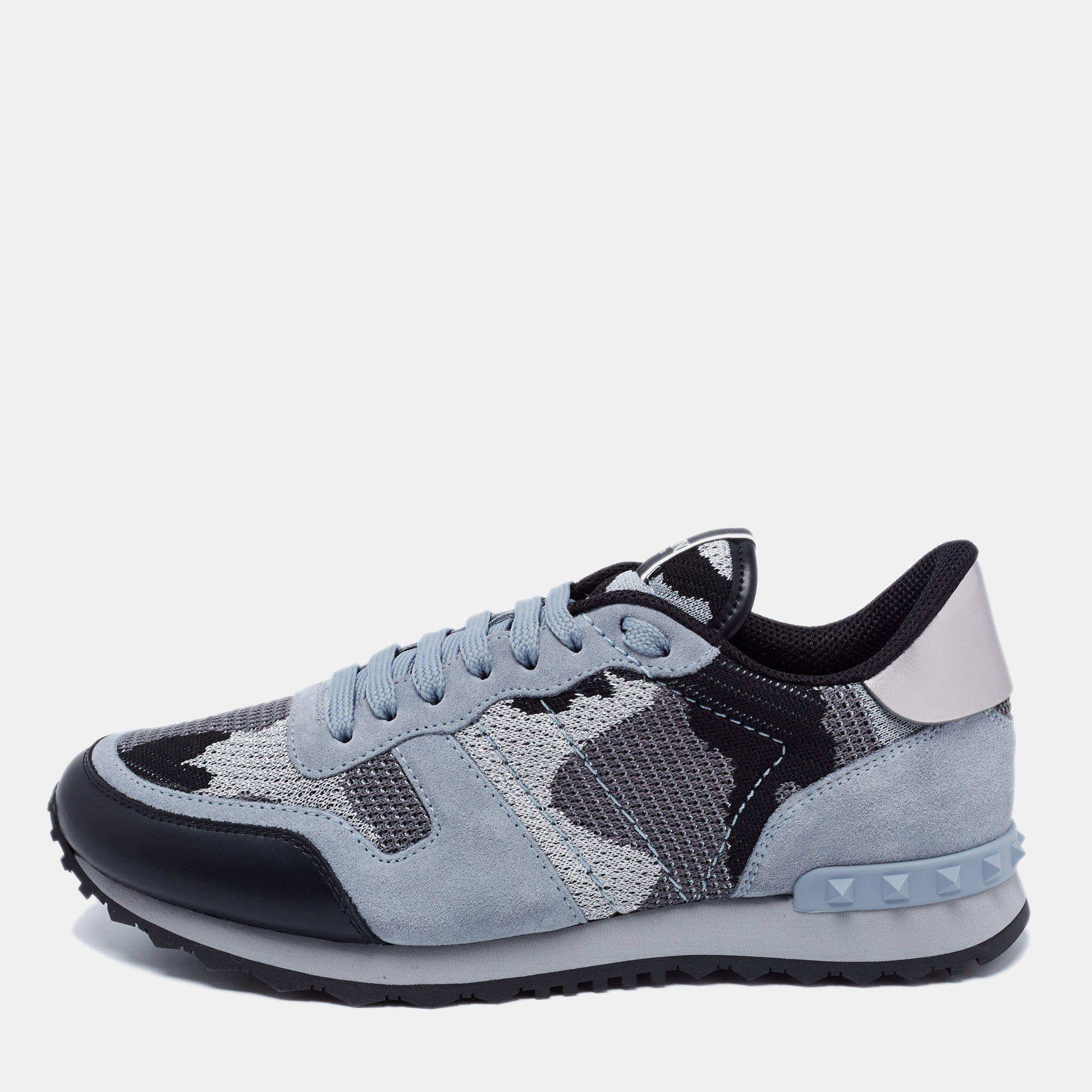 Valentino Multicolor Mesh And Leather Rockrunner Sneakers Size 40
