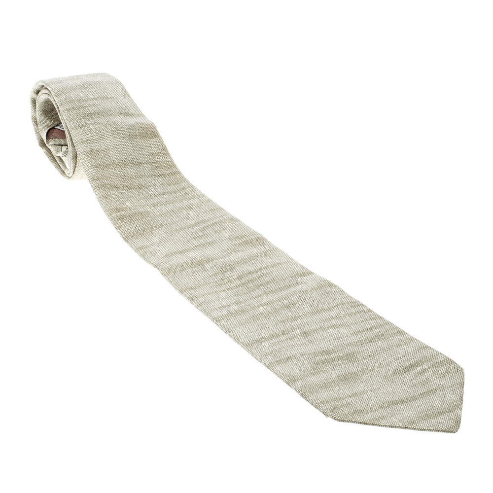 Valentino Vintage Grey Gradient Print Traditional Silk Tie