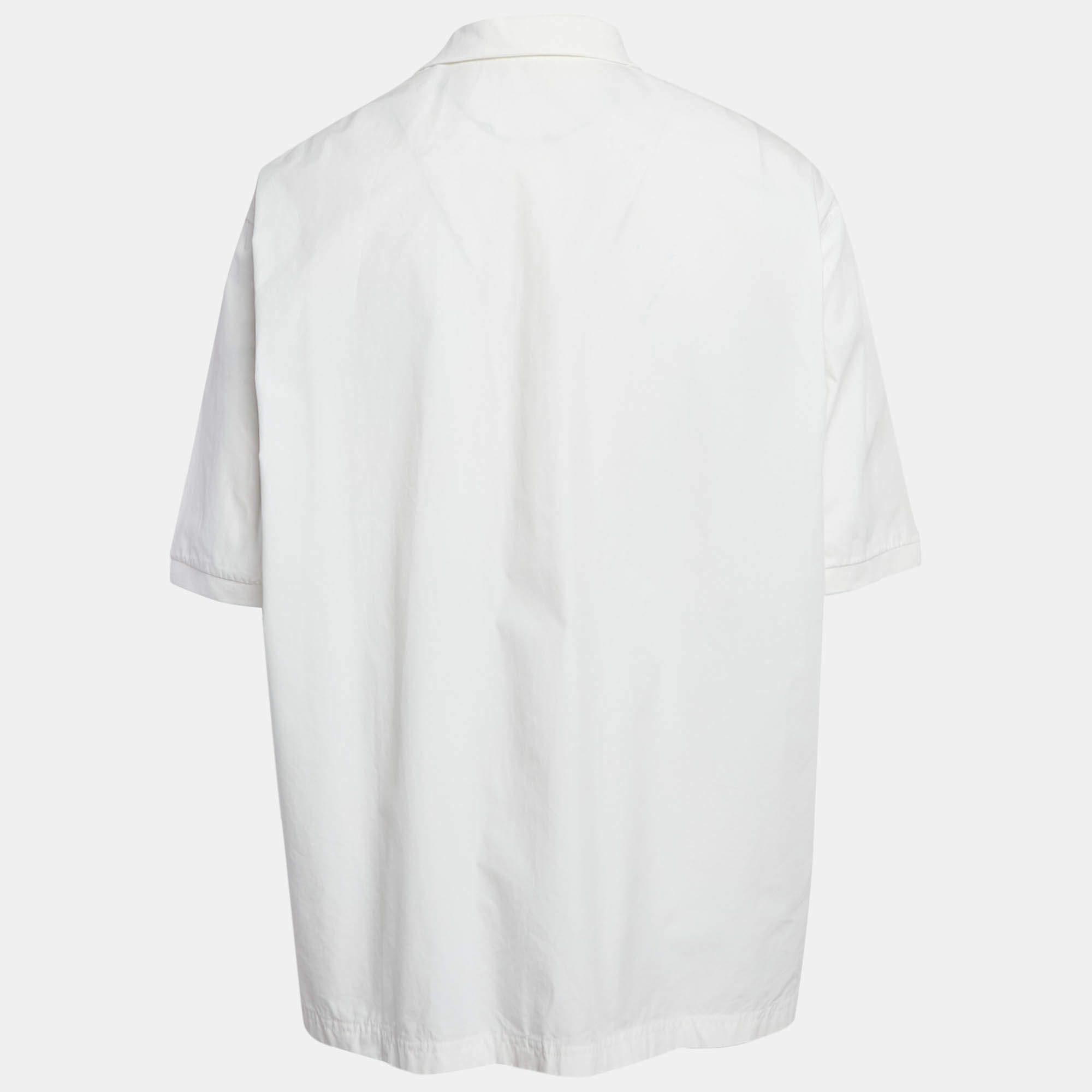 【送料&関税込】Valentino White Cotton Blend Oversize Shirt Oversized cotton shirt in white - Valentino | Mytheresa