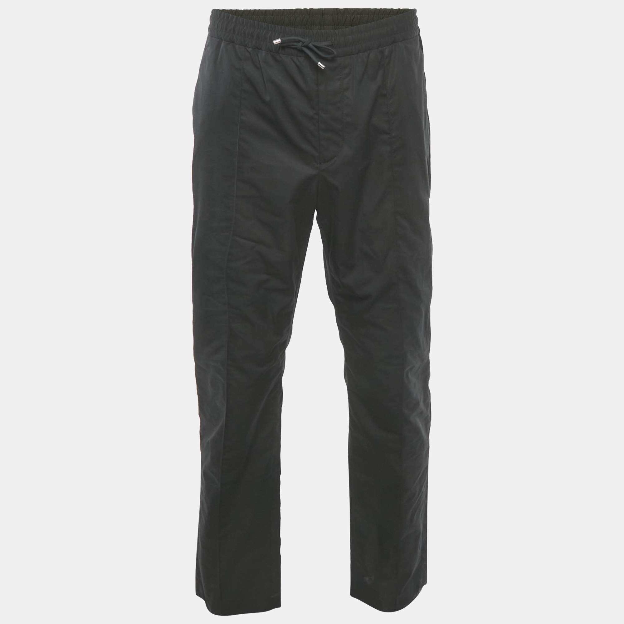 Valentino Black Cotton Elastic Waist Pantts L