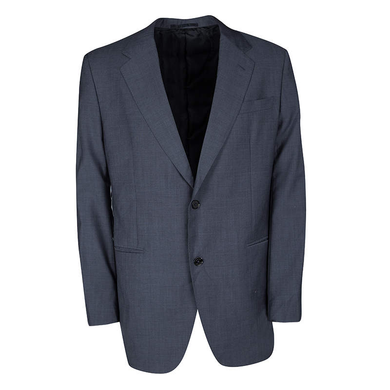 Valentino Grey Wool Tailored Two Button Blazer XXL